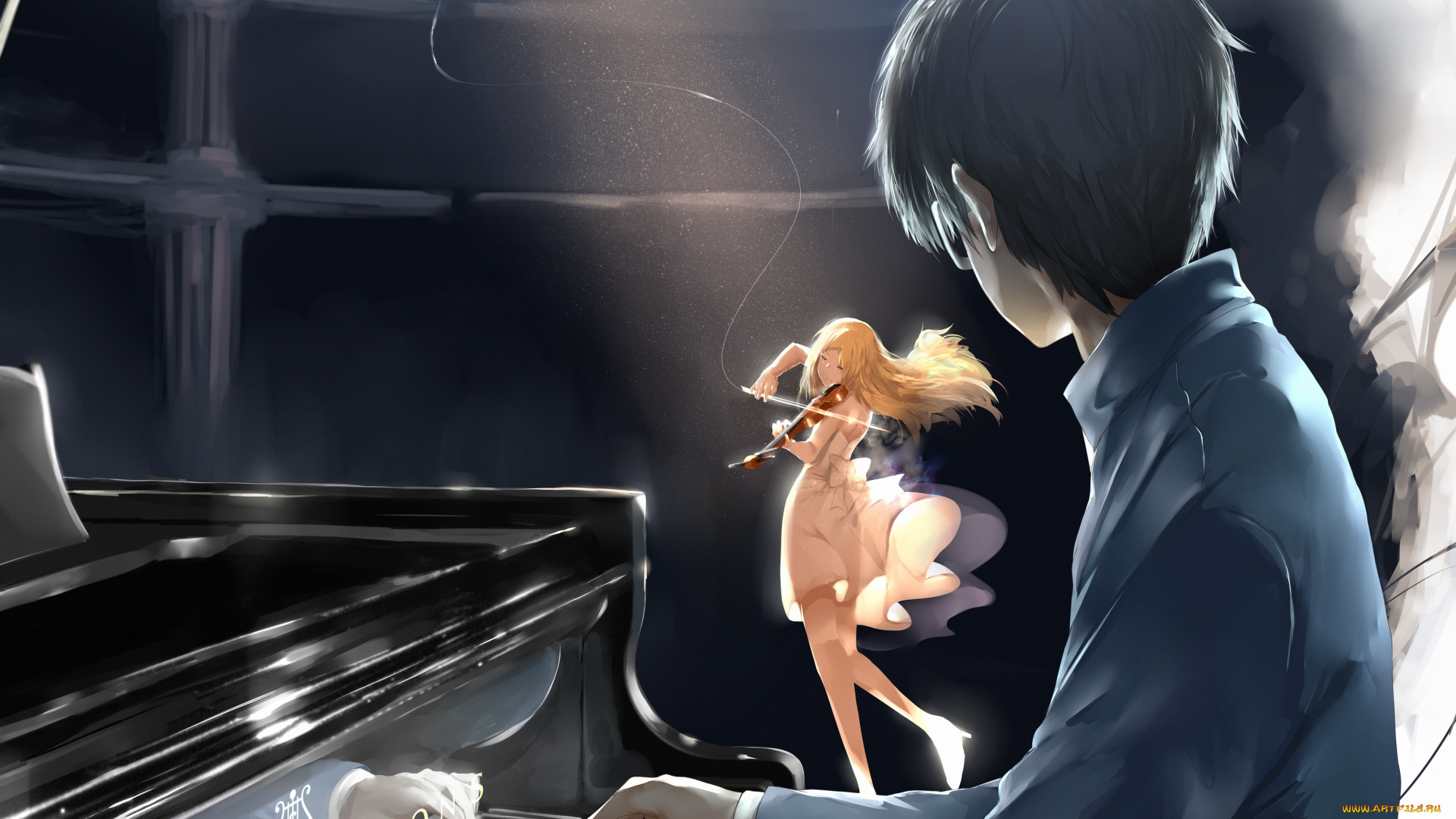 автор, , hewsack, аниме, shigatsu, wa, kimi, no, uso, hewsack, miyazono, kawori, arima, kousei, shigatsu, wa, kimi, no, uso