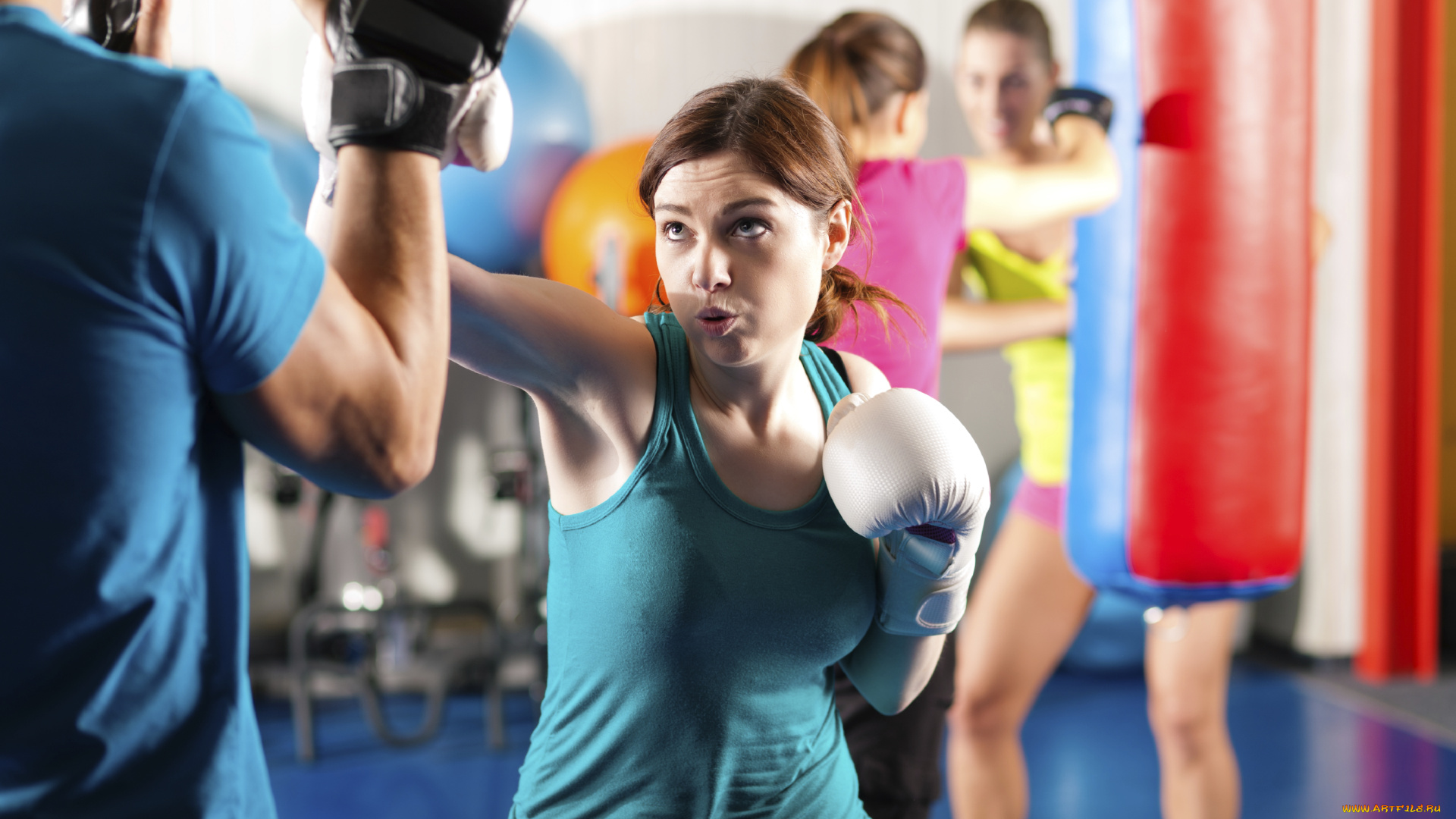 бокс, спорт, женщины, тренировка