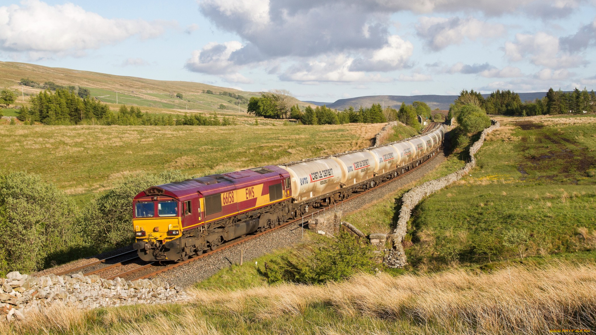 техника, поезда, дорога, железная, рельсы, локомотив, состав