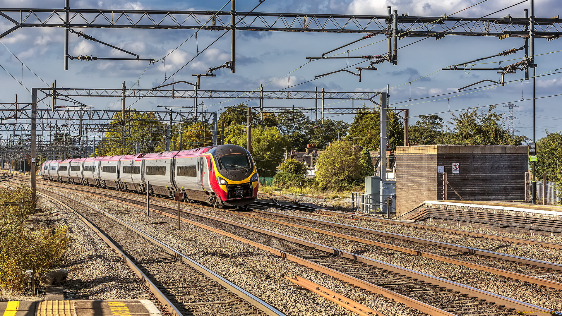 техника, поезда, дорога, железная, состав, локомотив, рельсы