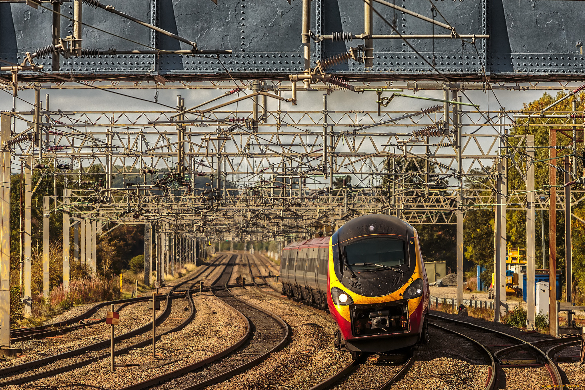 техника, поезда, локомотив, рельсы, состав, дорога, железная