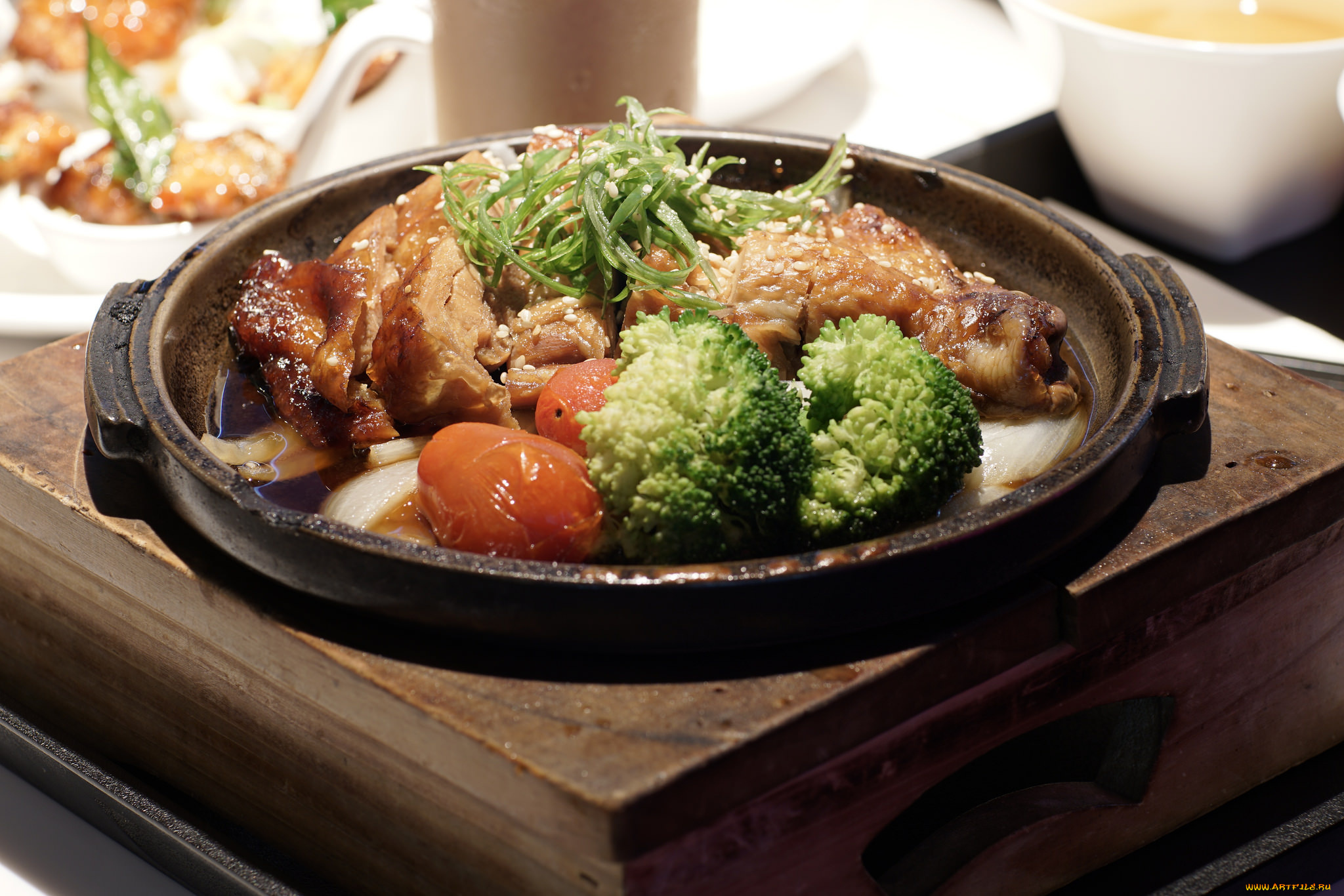 еда, мясные, блюда, мясо, гарнир