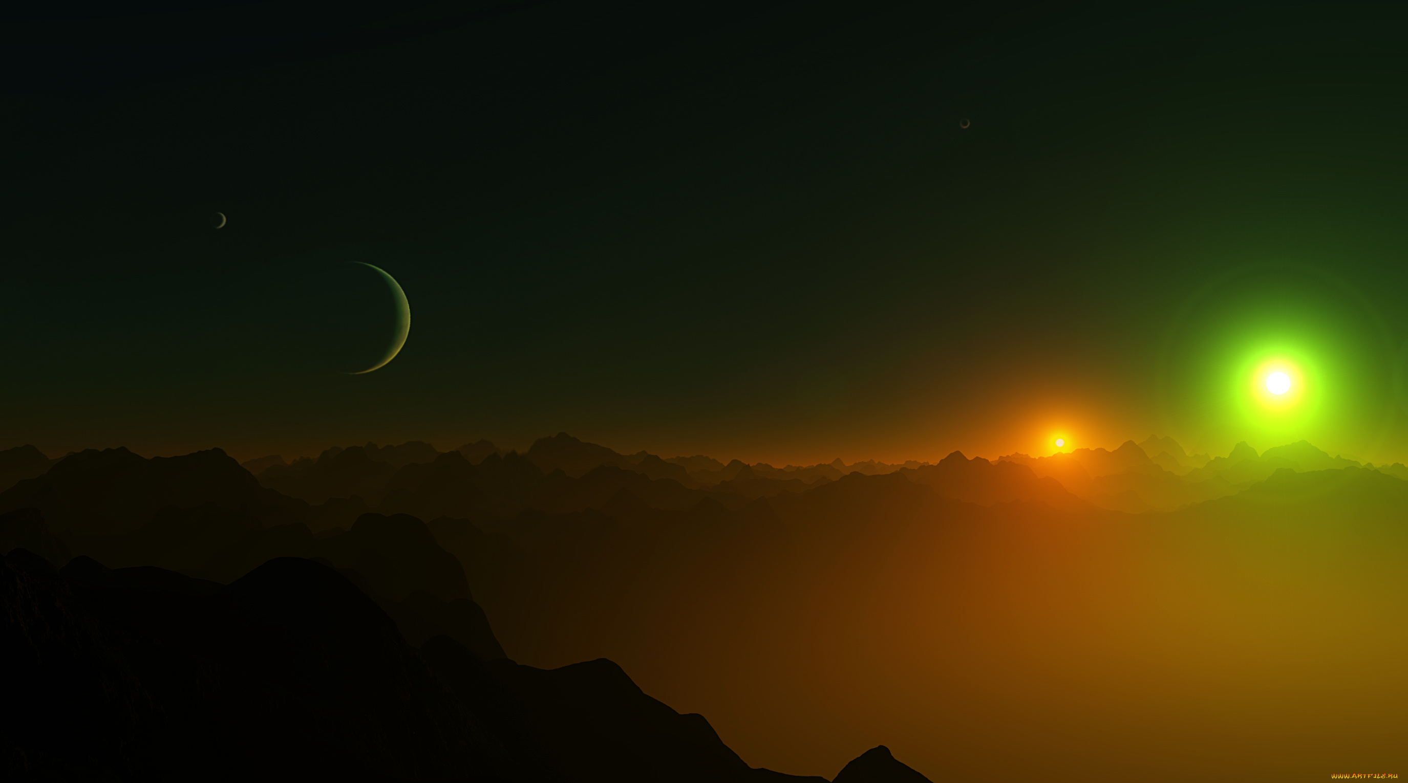 космос, арт, поверхность, вселенная, галактика, планеты