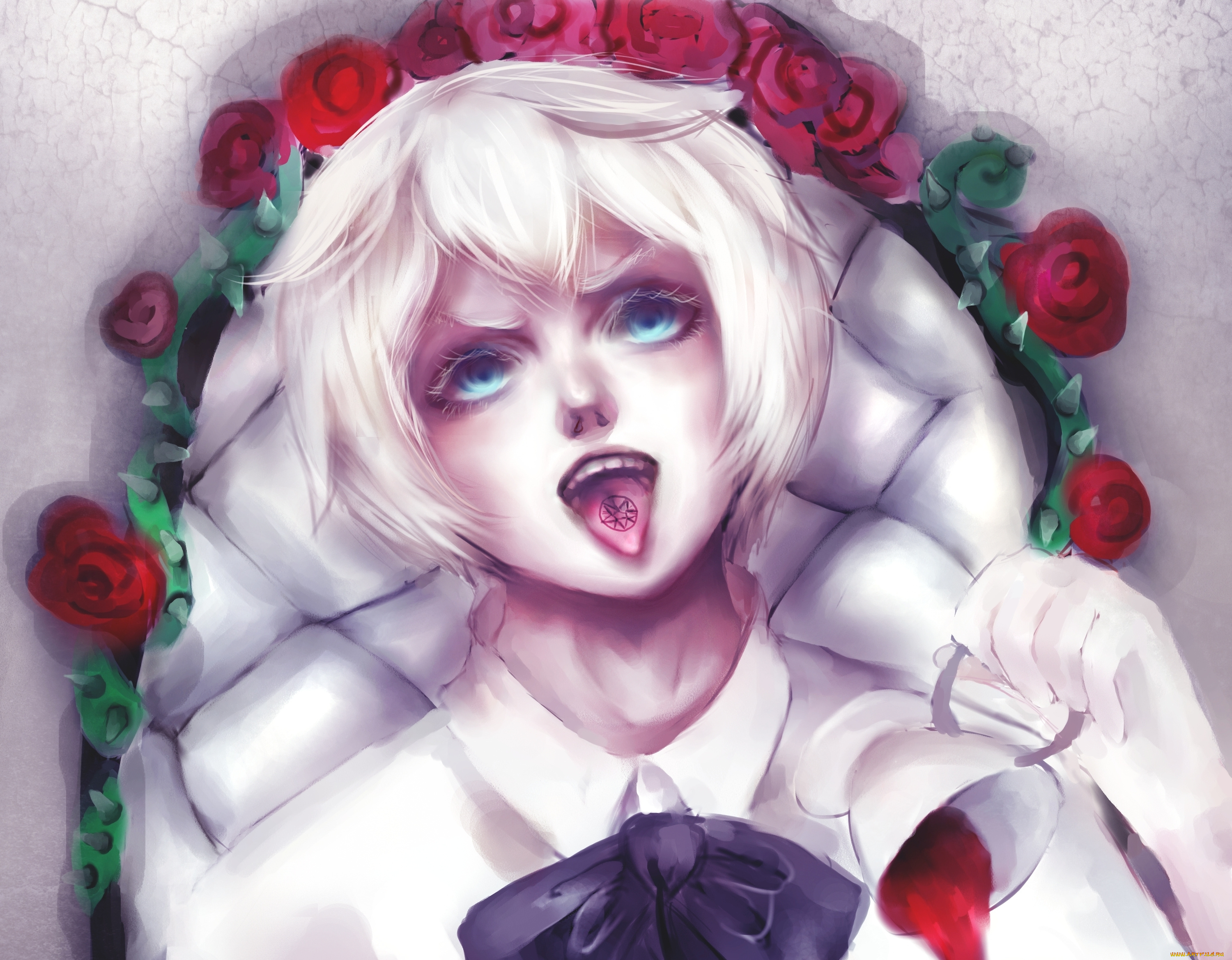 аниме, kuroshitsuji, цветы, арт, kittysophie, чай, тёмный, дворецкий, black, butler, алоис, транси, alois, trancy, мальчик, негодяй, чашка