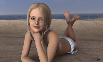 Картинка 3д+графика люди+ people девушка фон взгляд