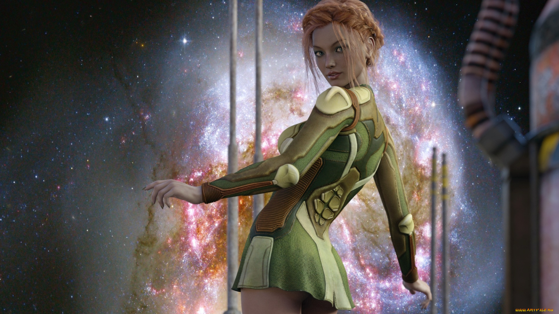 3д, графика, люди, , people, девушка, взгляд, фон