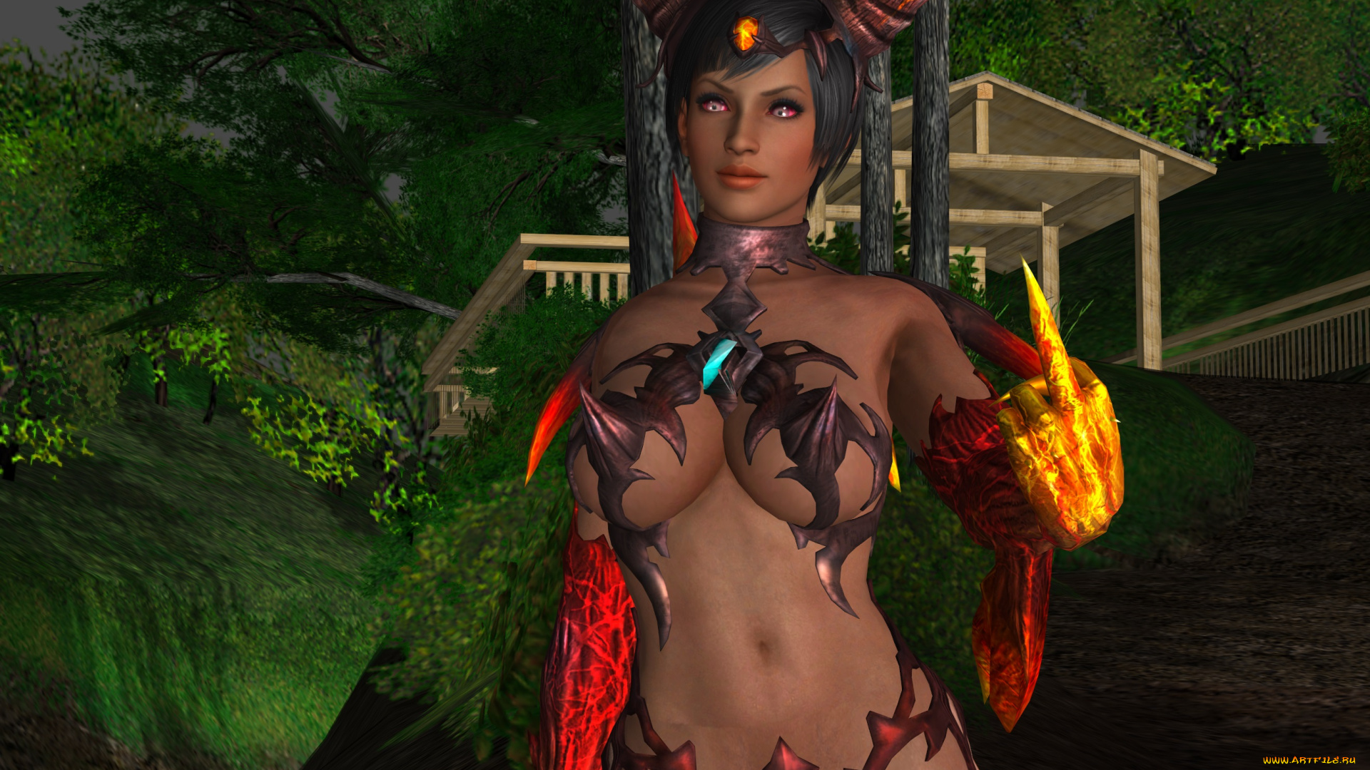 3д, графика, существа, , creatures, фон, взгляд, кастаника