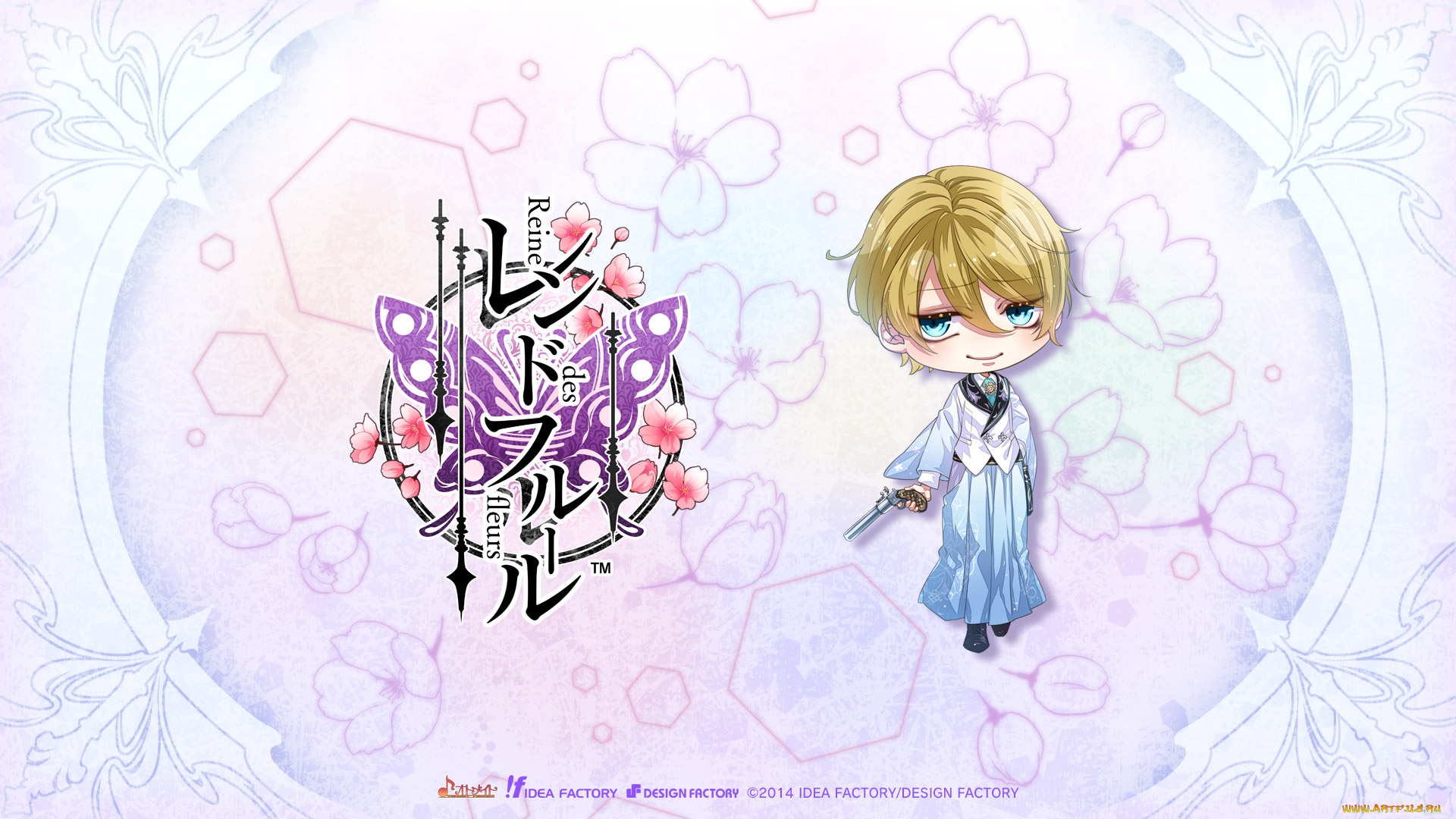 аниме, reine, des, fleurs, малыш