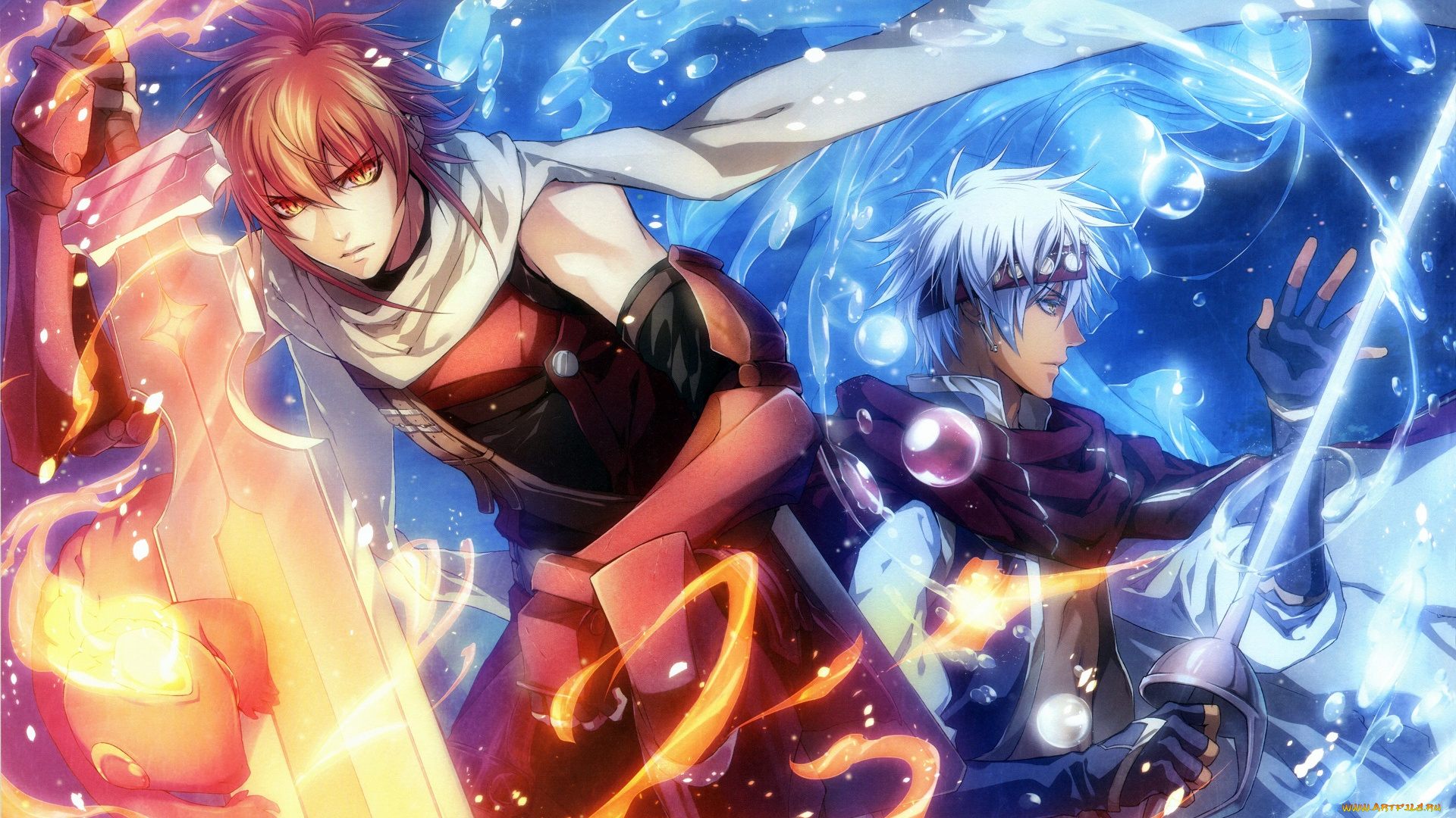 аниме, wand, of, fortune, парни, меч