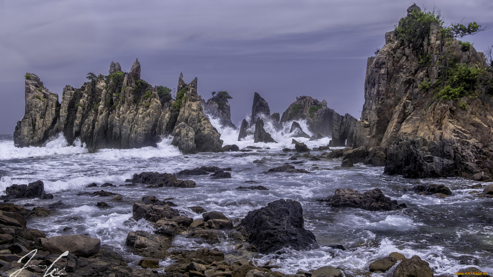 природа, побережье, море, берег