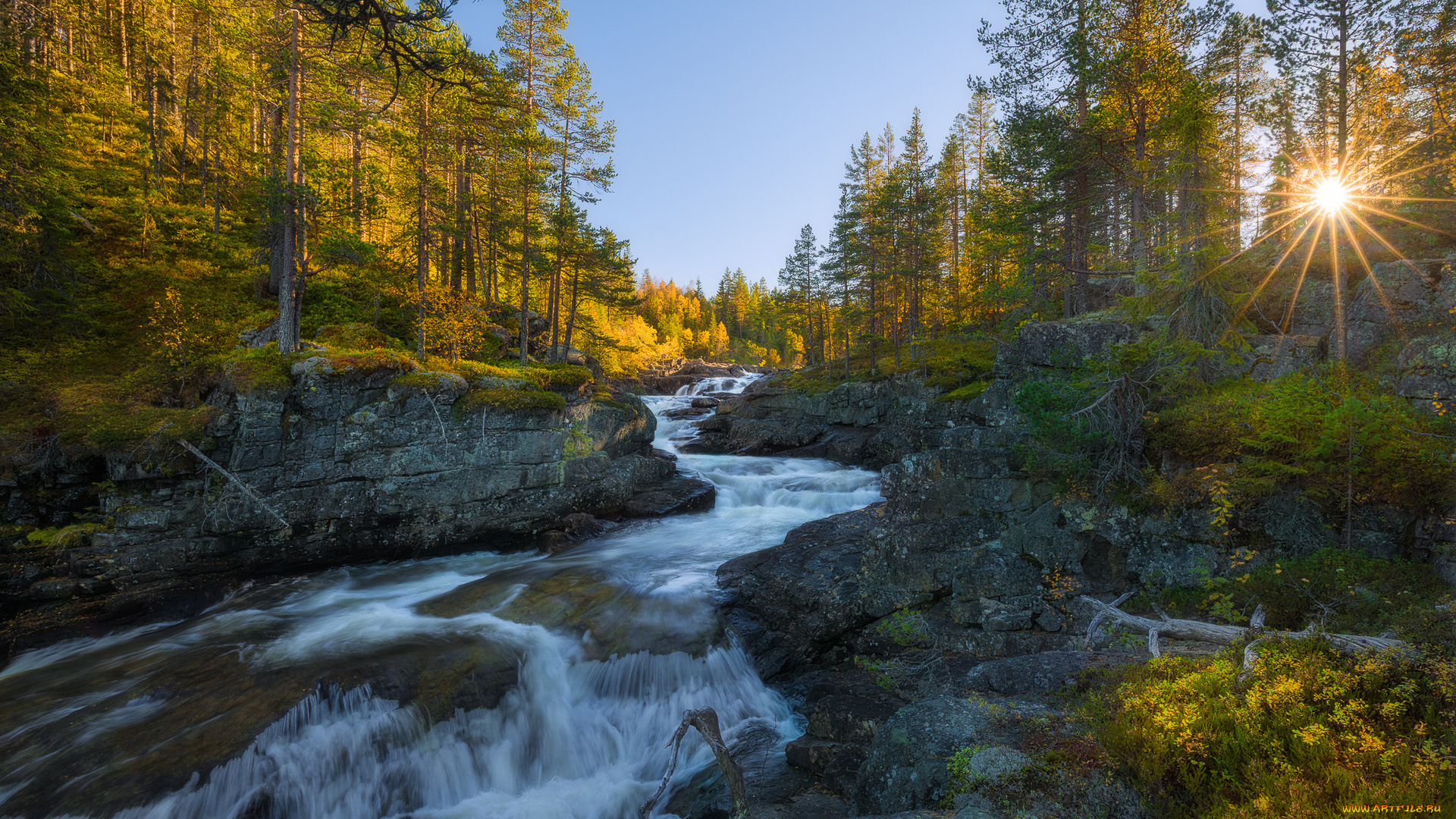природа, реки, озера, камни, поток