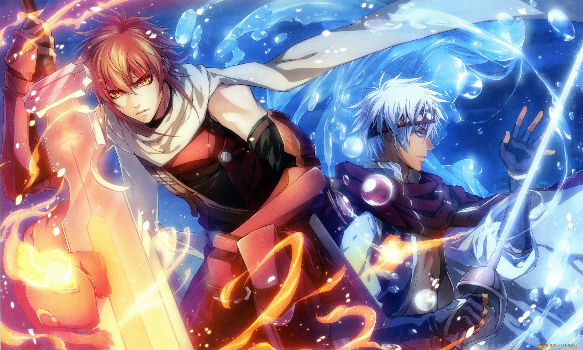 аниме, wand, of, fortune, парни, меч