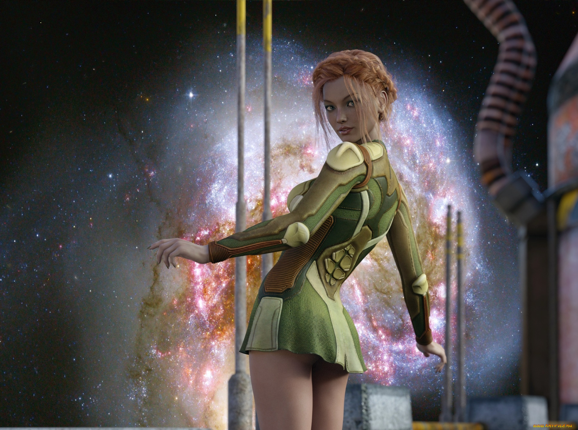 3д, графика, люди, , people, девушка, взгляд, фон