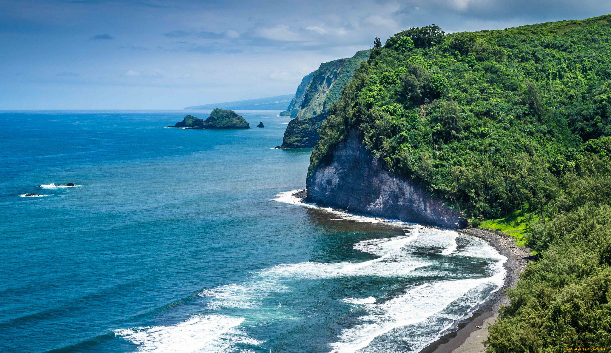 природа, побережье, берег, море