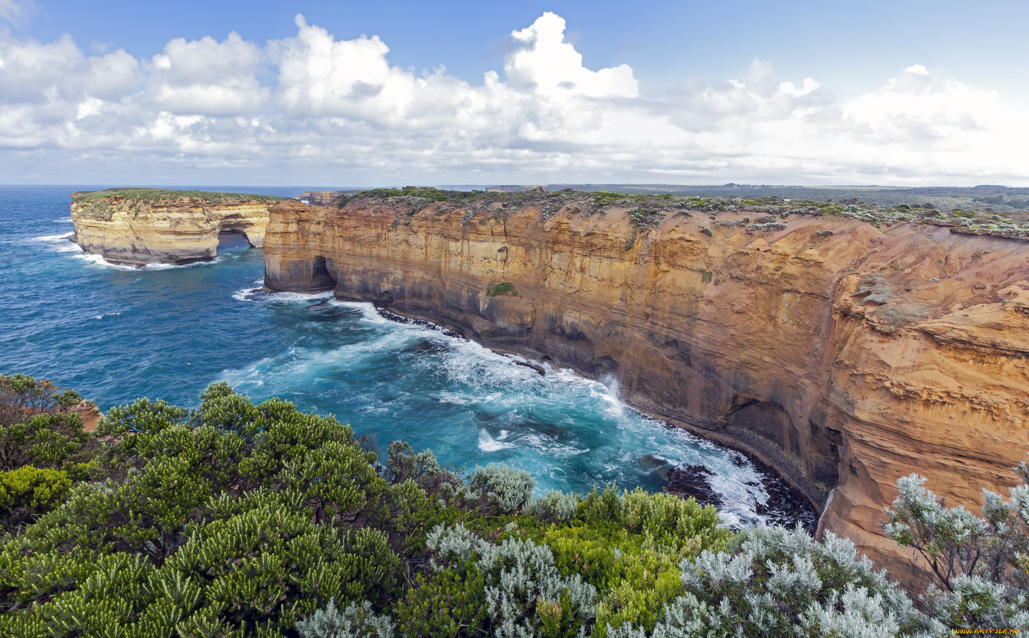 природа, побережье, море, берег