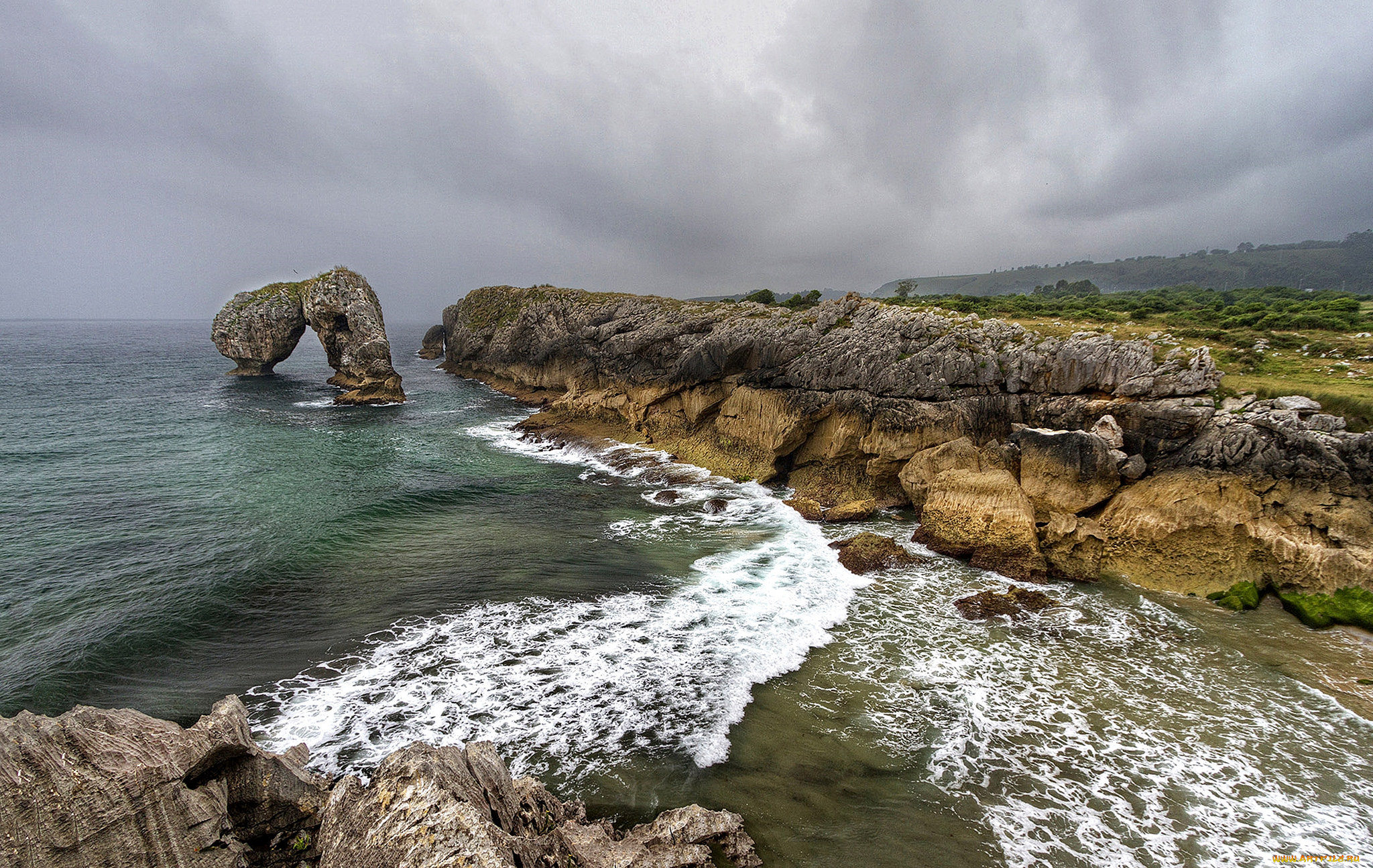 природа, побережье, берег, море