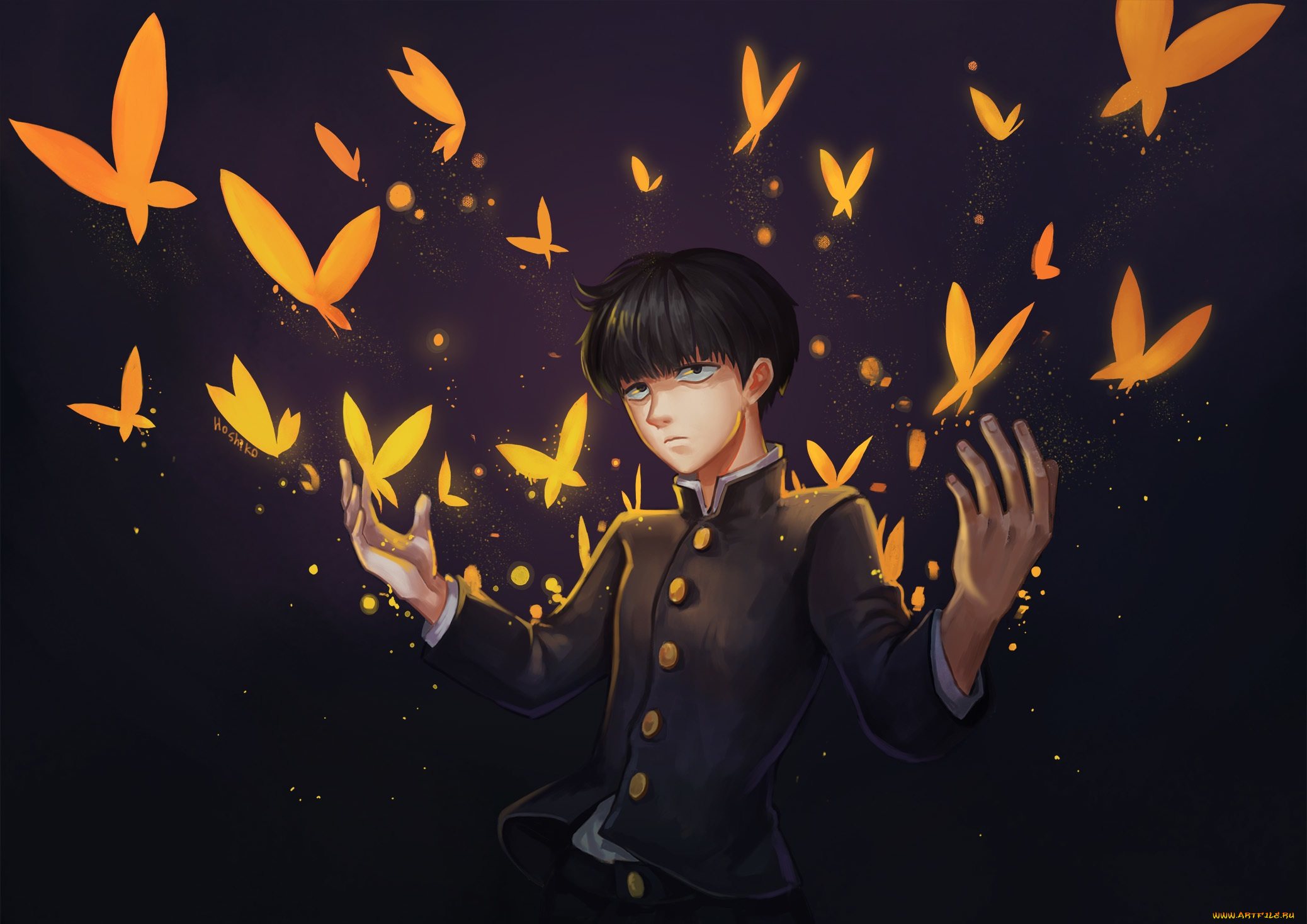 аниме, mob, psycho, 100, кагеяма, шигео