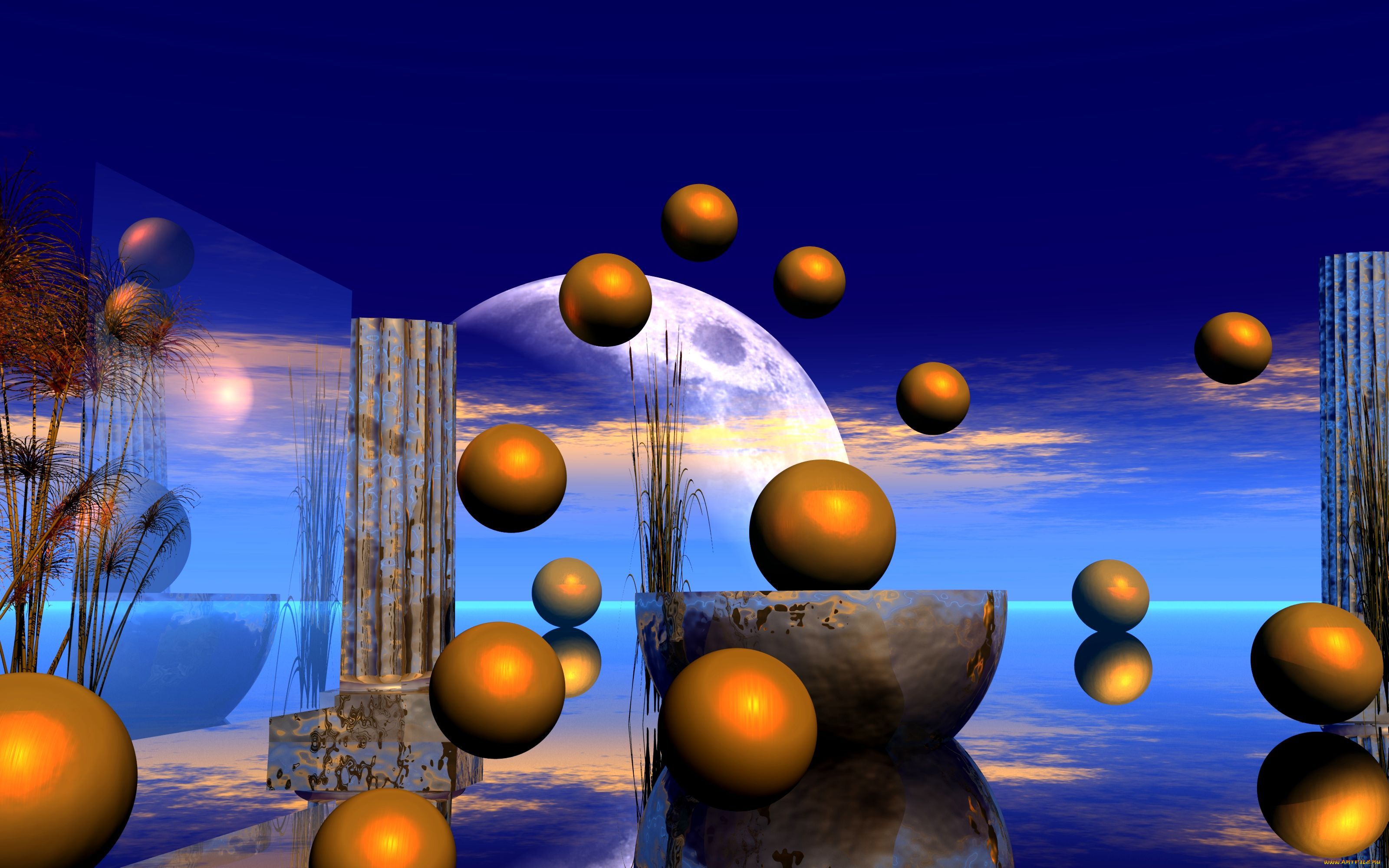 3д, графика, шары, , balls, шары, фон