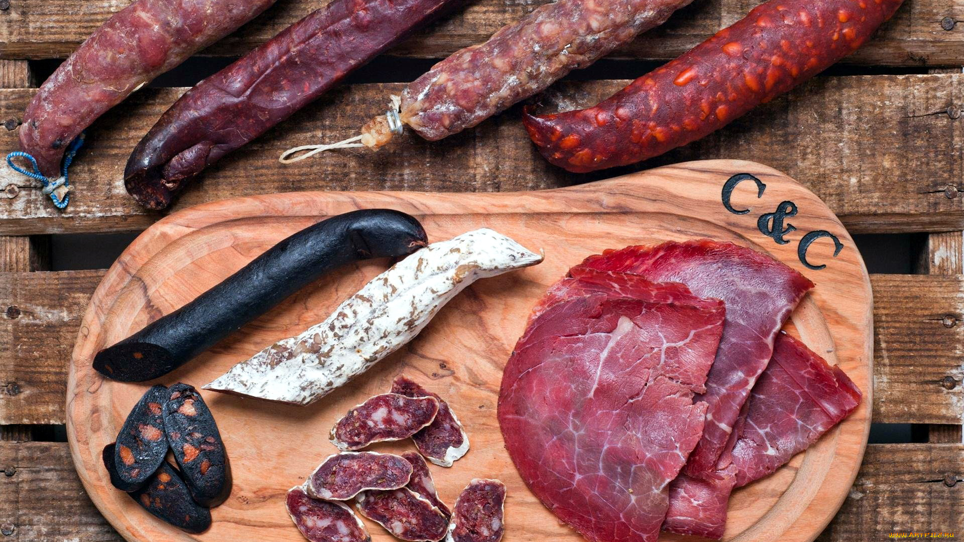 еда, колбасные, изделия, копченая, ассорти, колбаса