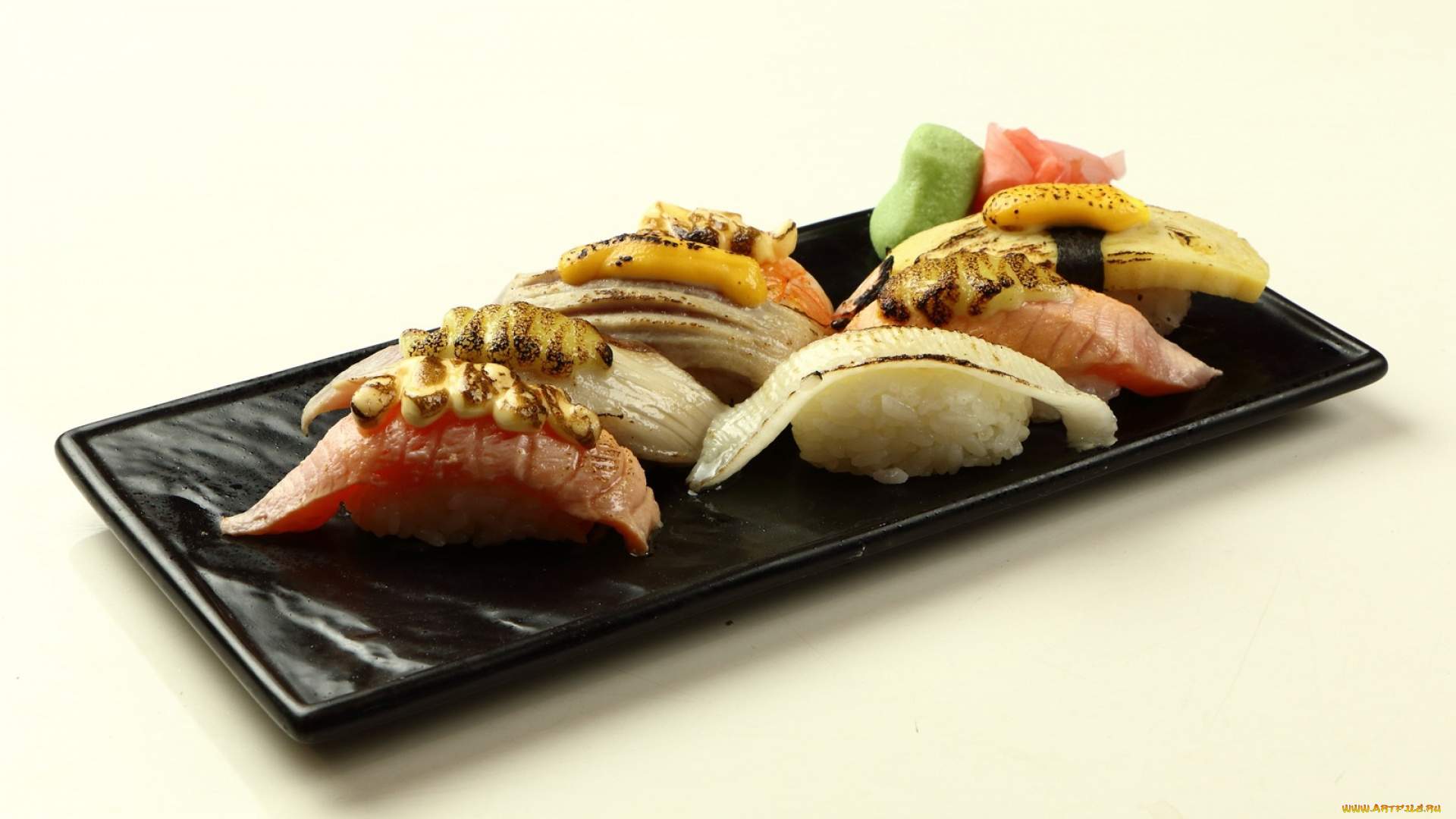 еда, рыба, , морепродукты, , суши, , роллы, поднос, суши, васаби, имбирь