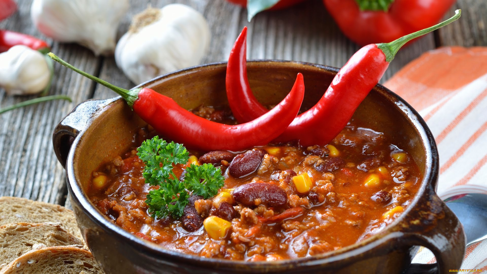 еда, вторые, блюда, фасоль, рагу, острый, перец