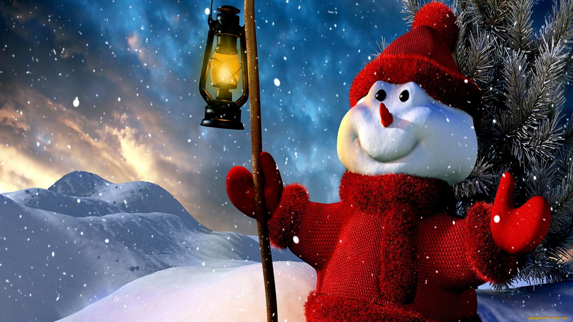 праздничные, снеговики, снежинки, снег, снеговик