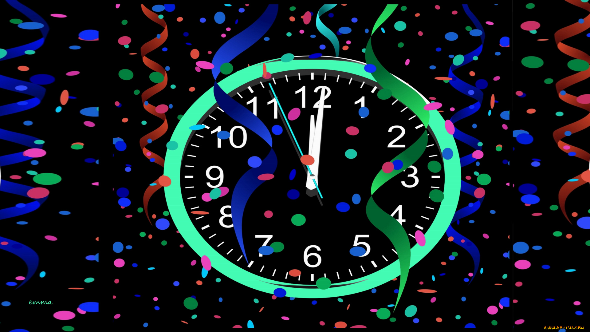 праздничные, векторная, графика, , новый, год, часы, фон