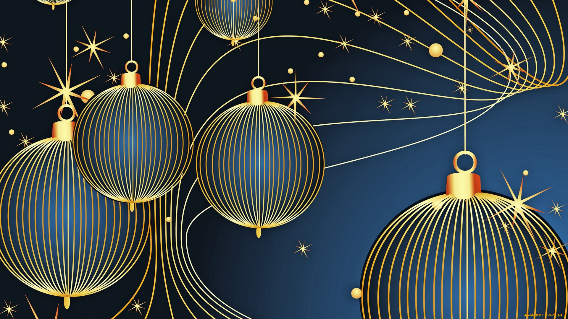 праздничные, векторная, графика, , новый, год, фон, шары