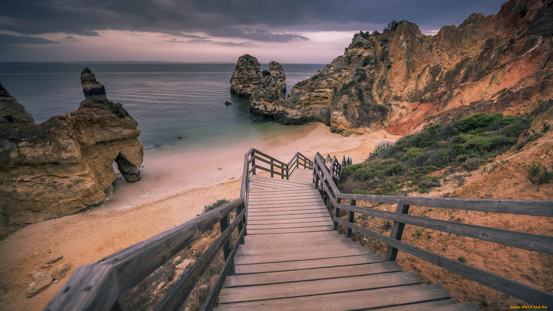 природа, побережье, простор