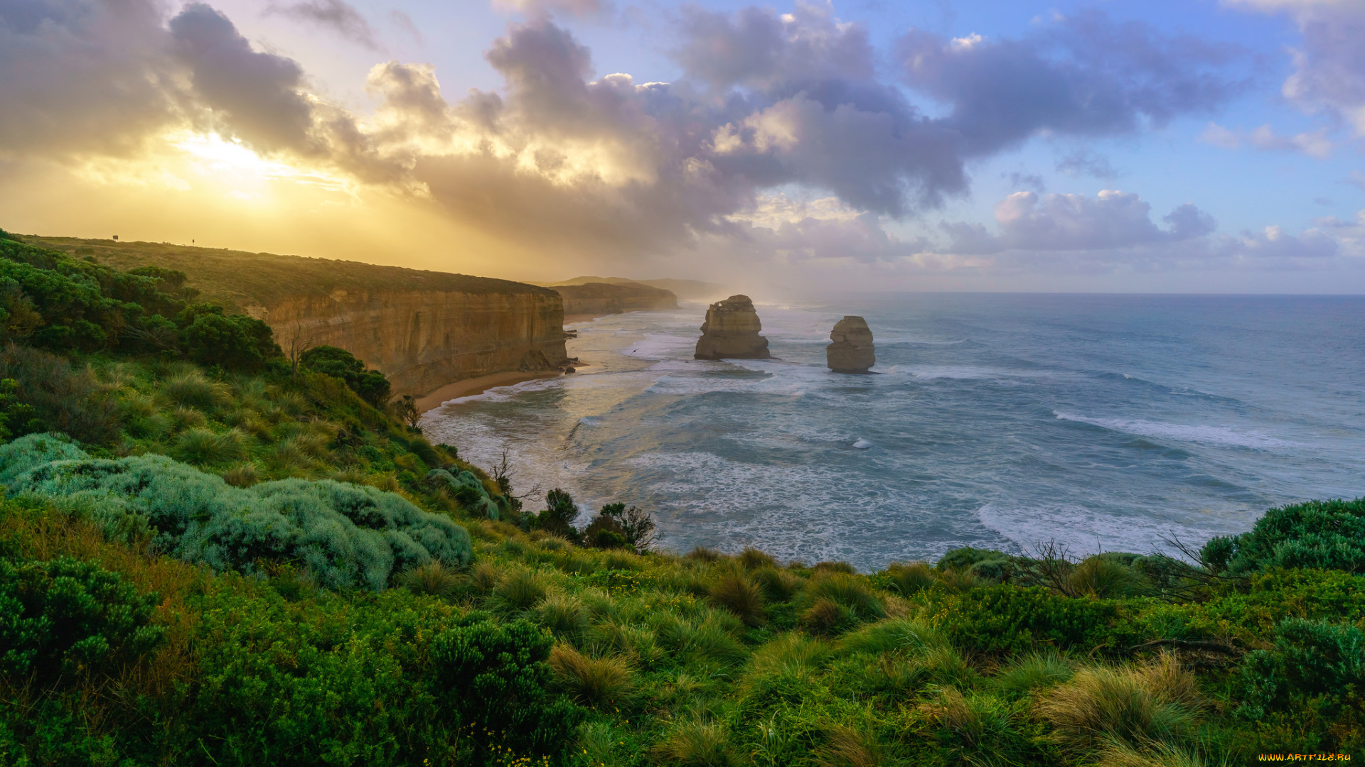 природа, побережье, простор