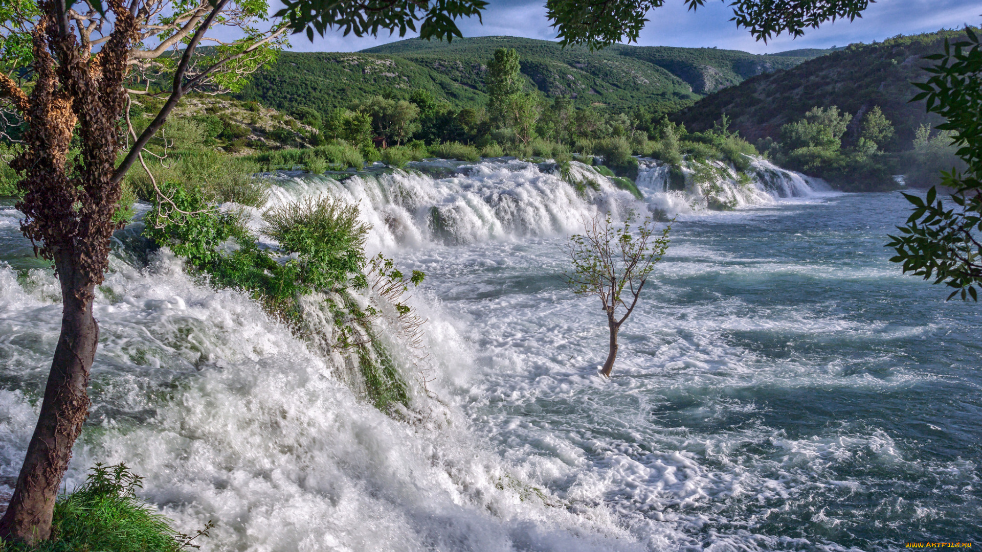 природа, водопады, простор