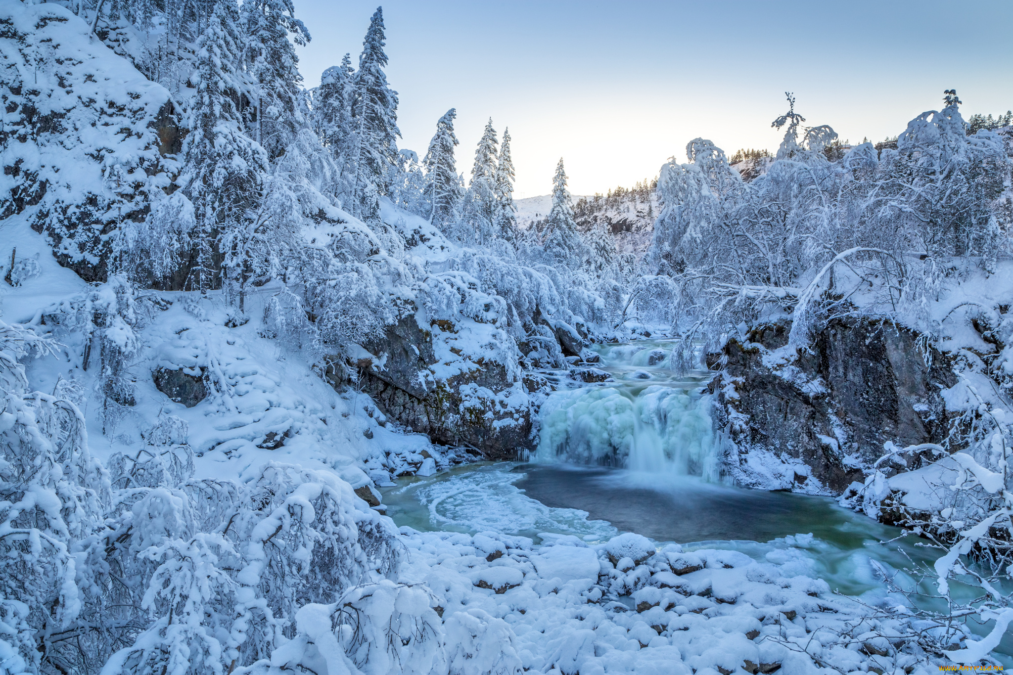 природа, зима, снег