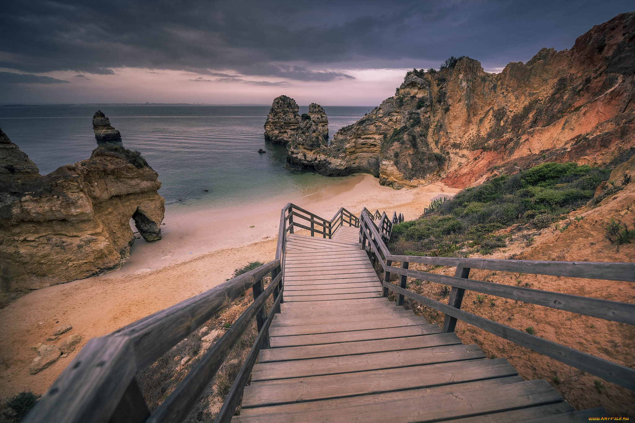 природа, побережье, простор