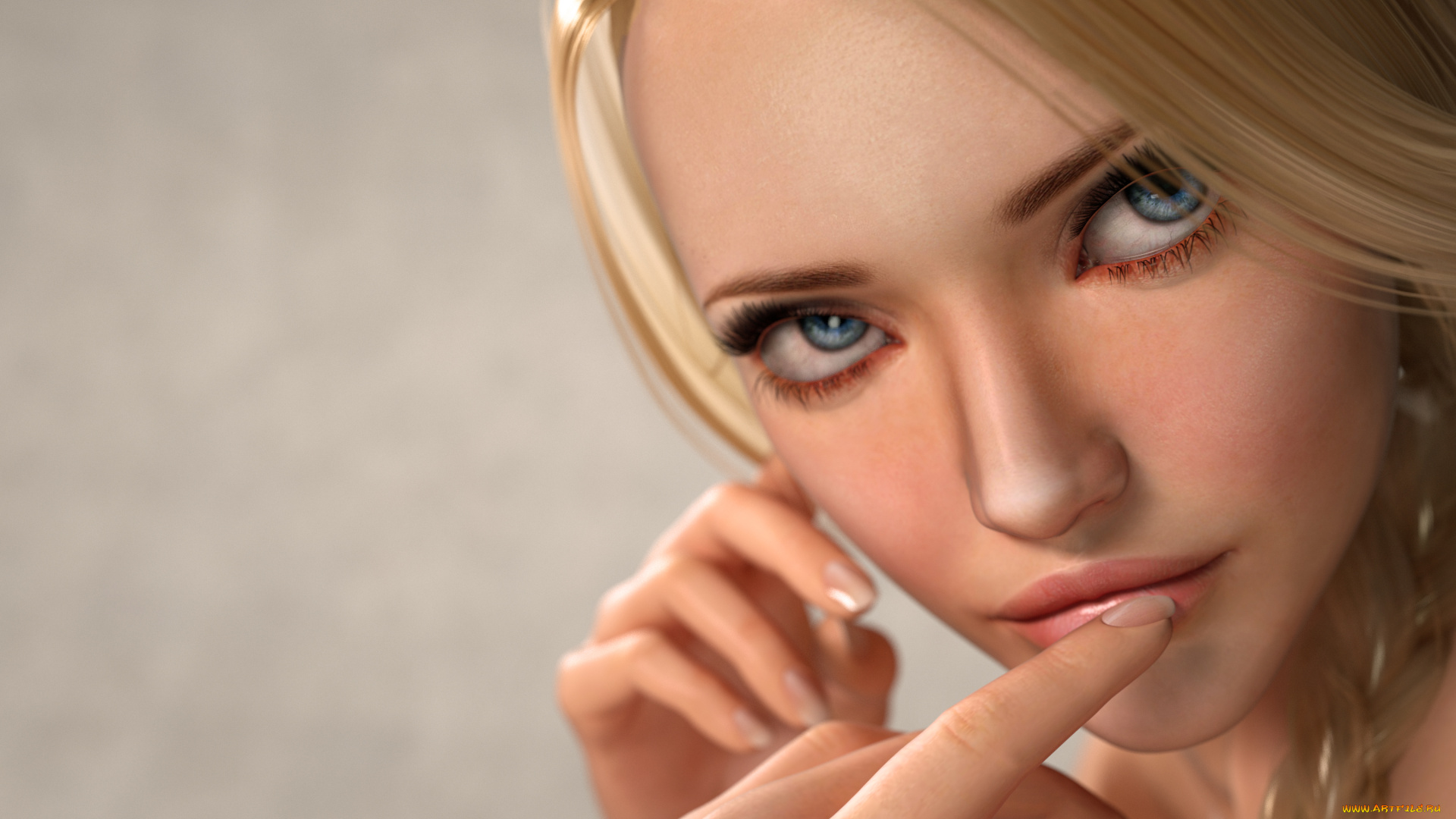 3д, графика, портрет, , portraits, взгляд, фон, девушка