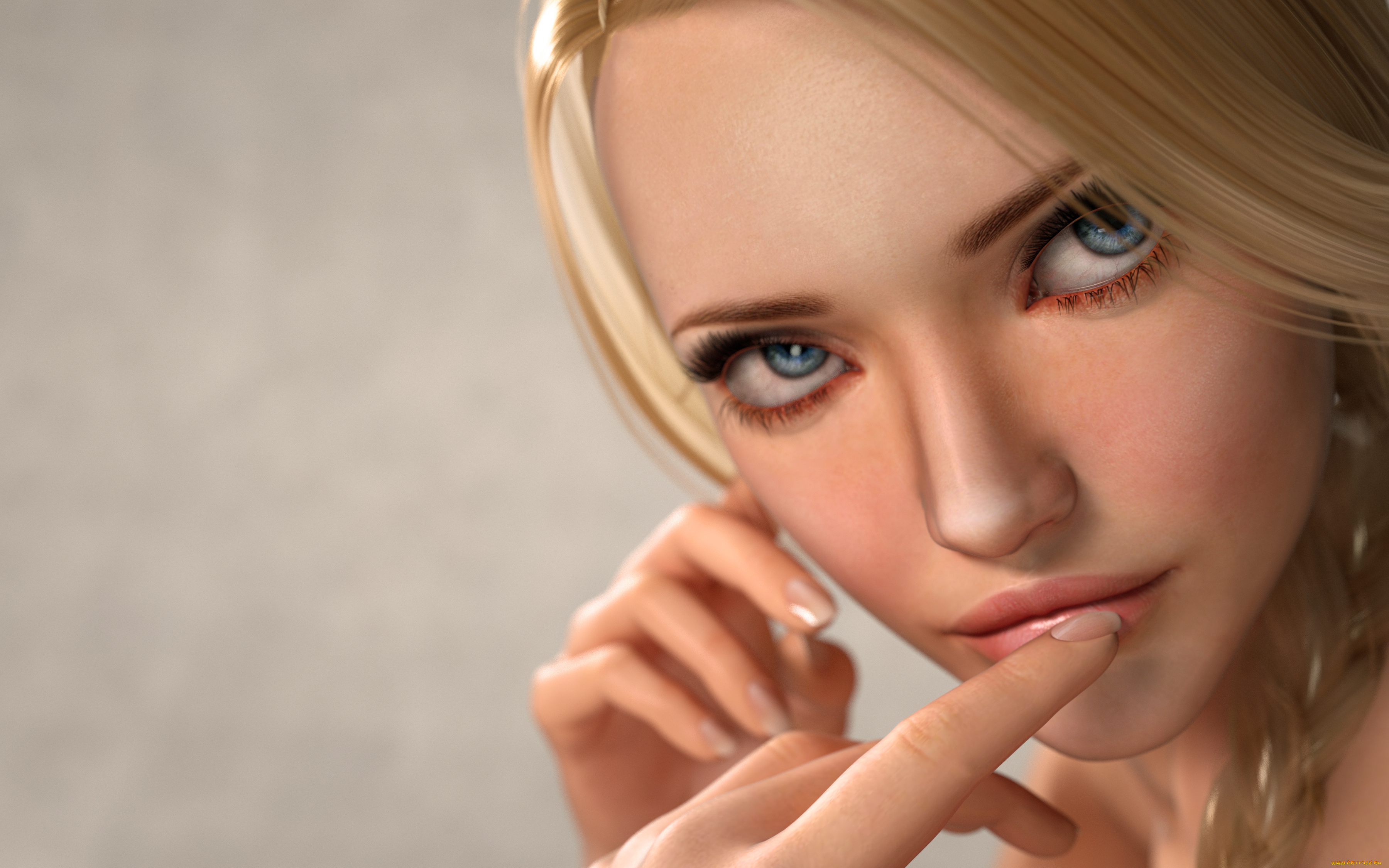 3д, графика, портрет, , portraits, взгляд, фон, девушка