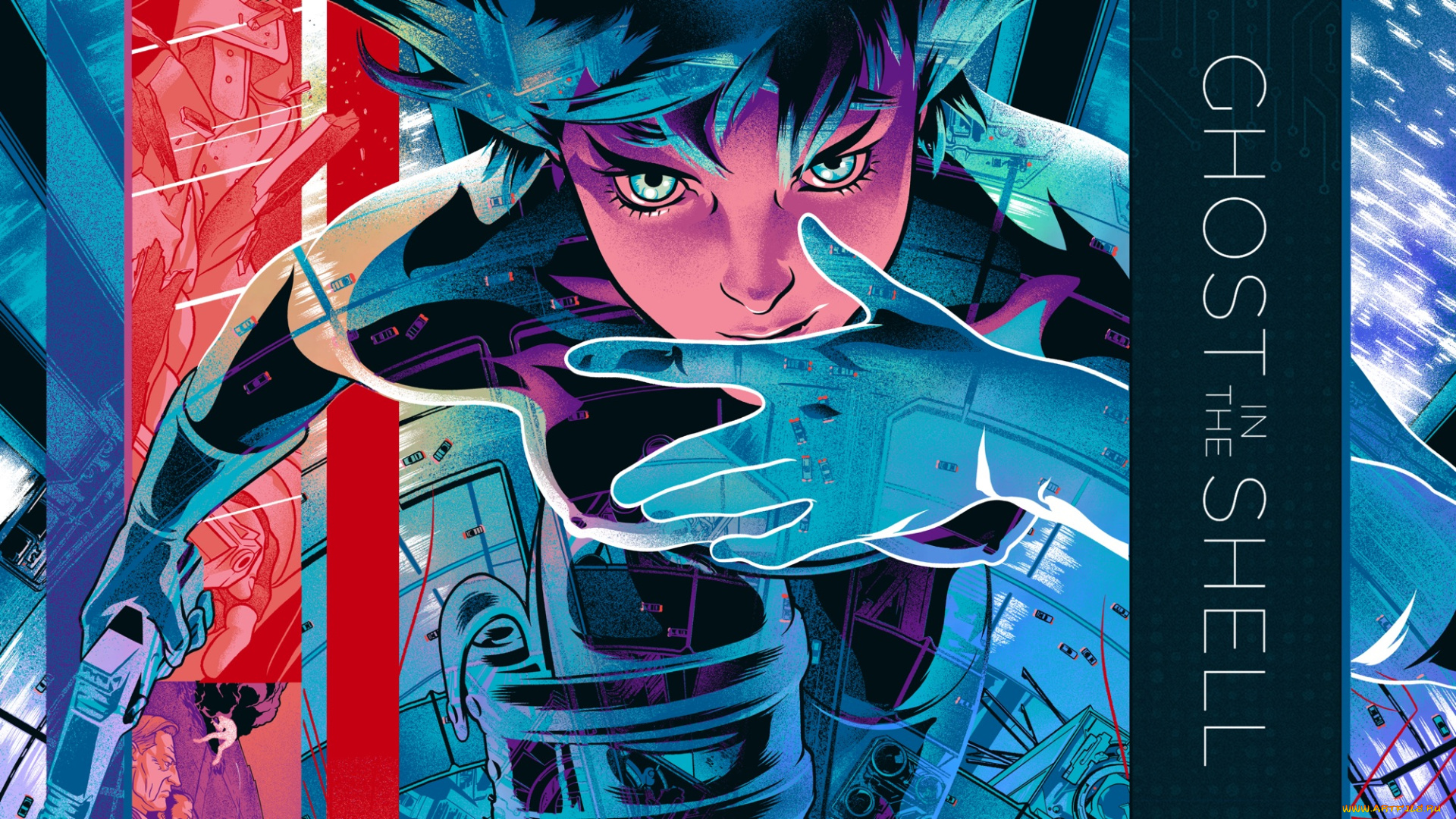 аниме, ghost, in, the, shell, призрак, в, доспехах