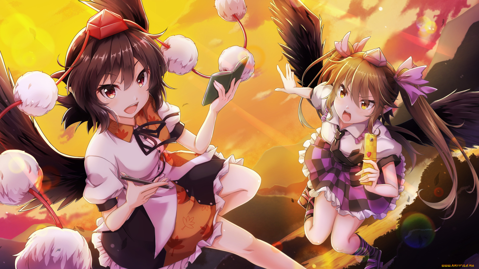 аниме, touhou, девушки