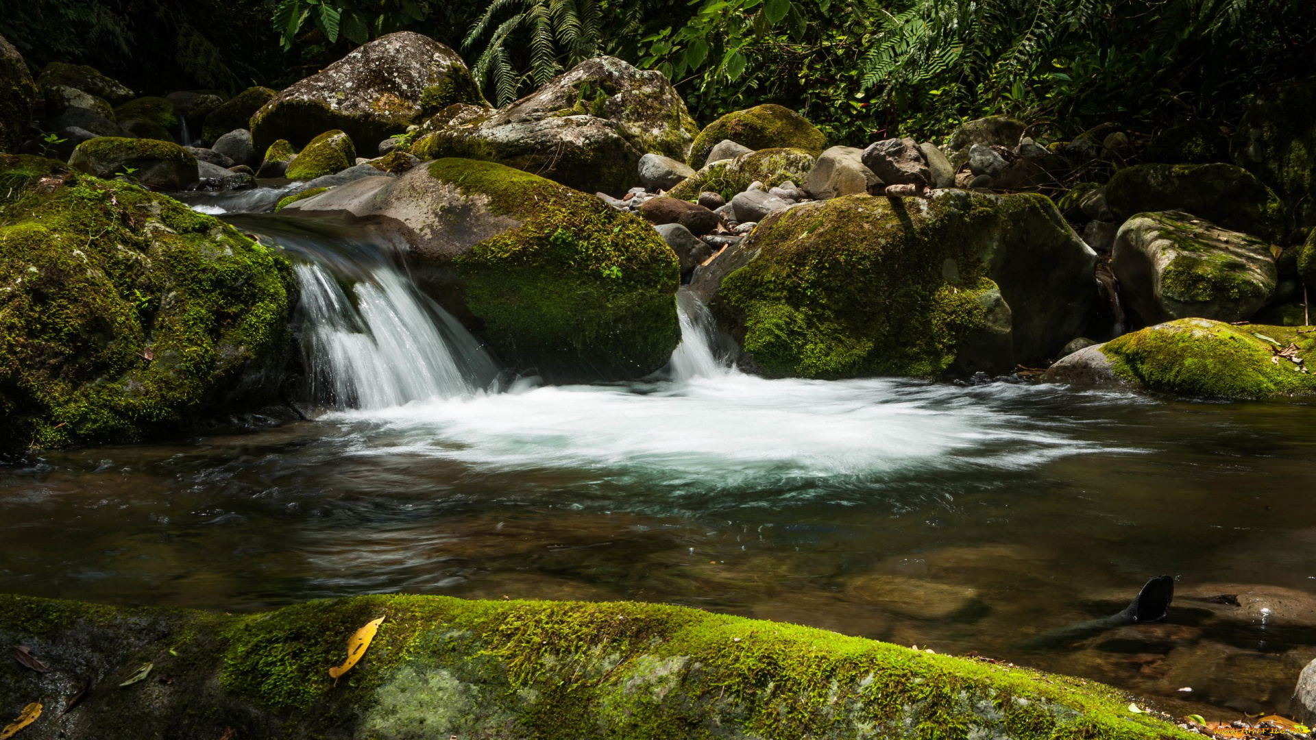 природа, водопады, вода, водопад, поток