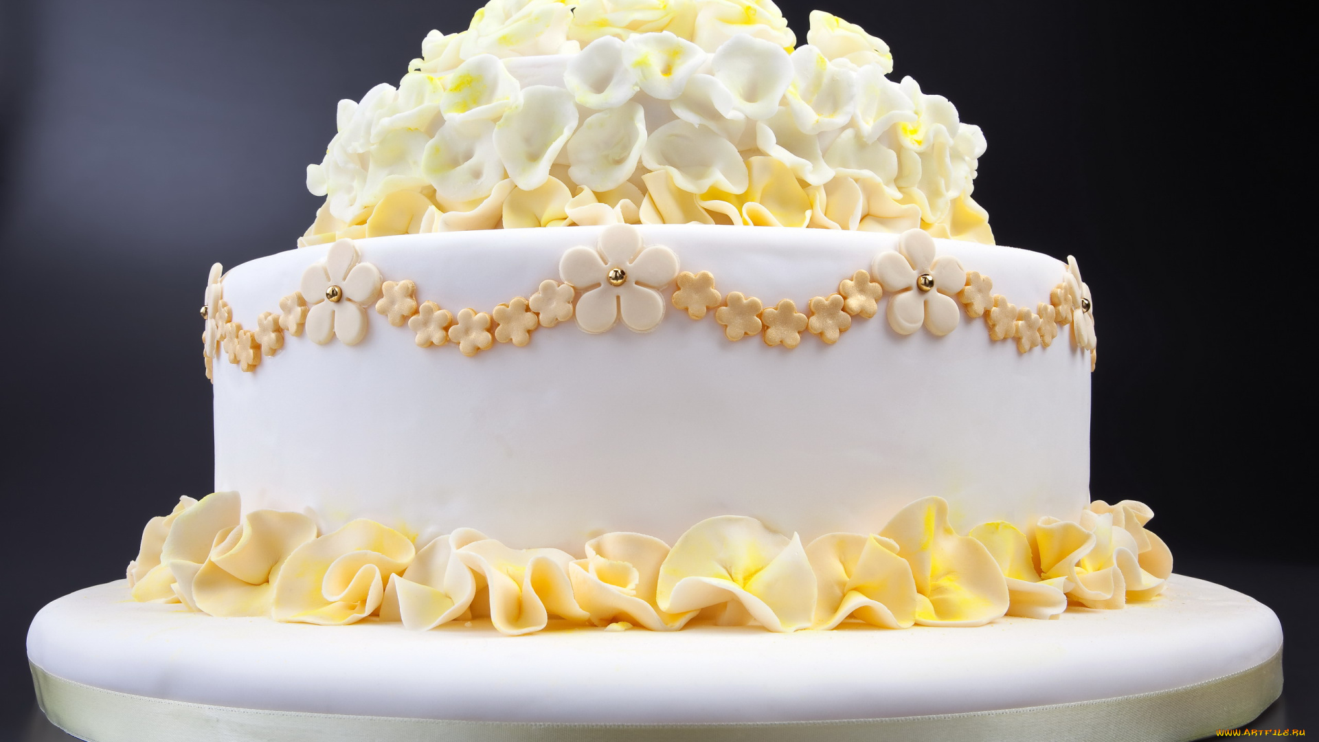 еда, торты, свадебный, торт, марципаны