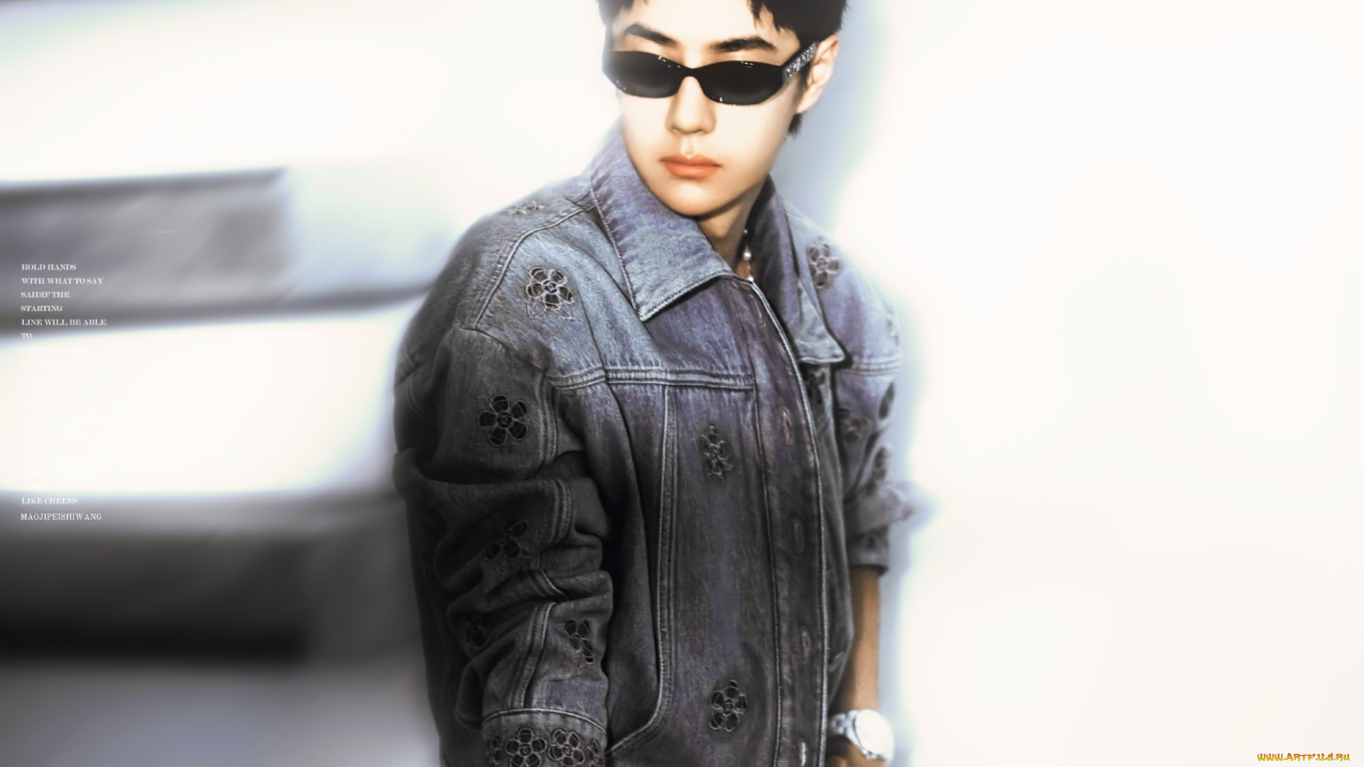 мужчины, wang, yi, bo, актер, куртка, очки