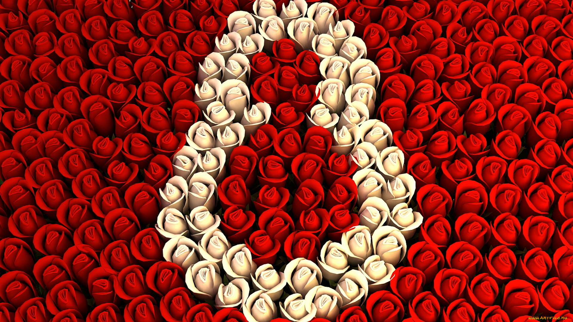 праздничные, международный, женский, день, -, 8, марта, розы, восьмерка