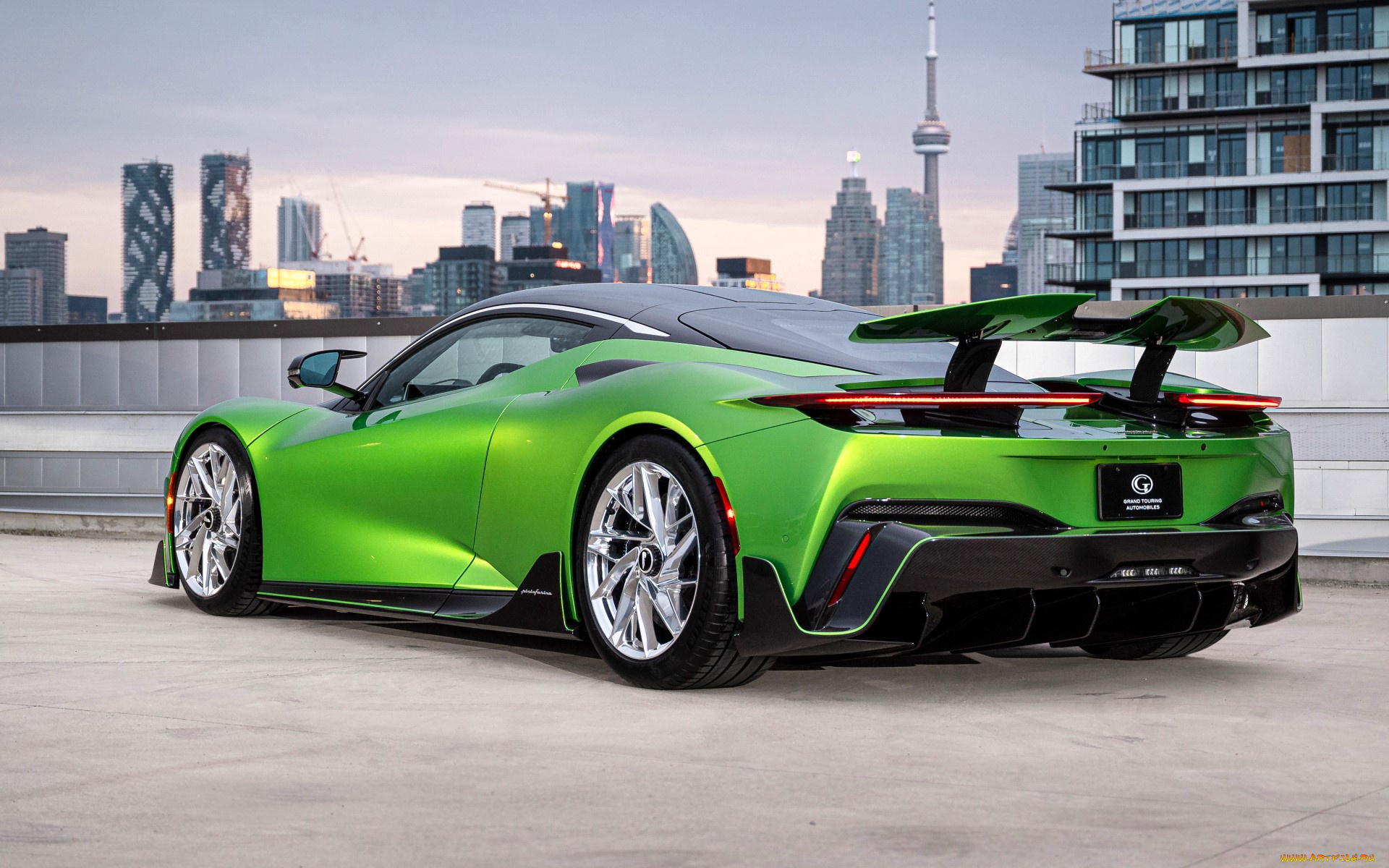 pininfarina, battista, furiosa, package, автомобили, pininfarina, зеленый, город, здания