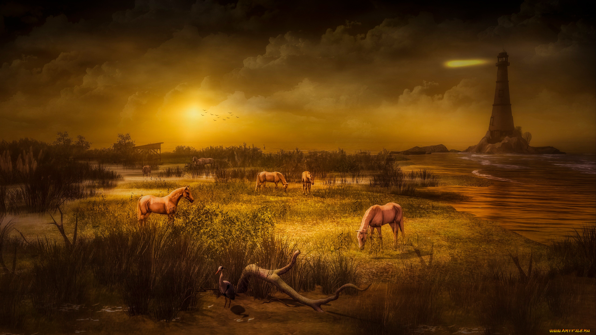 разное, компьютерный, дизайн, пейзаж