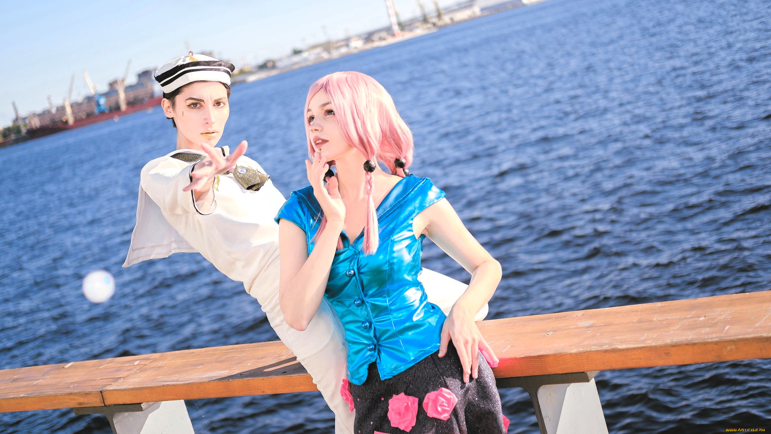 девушки, карина, салахутдинова, , tenletters, образы, костюмы, наряды, косплей, перила, город, река