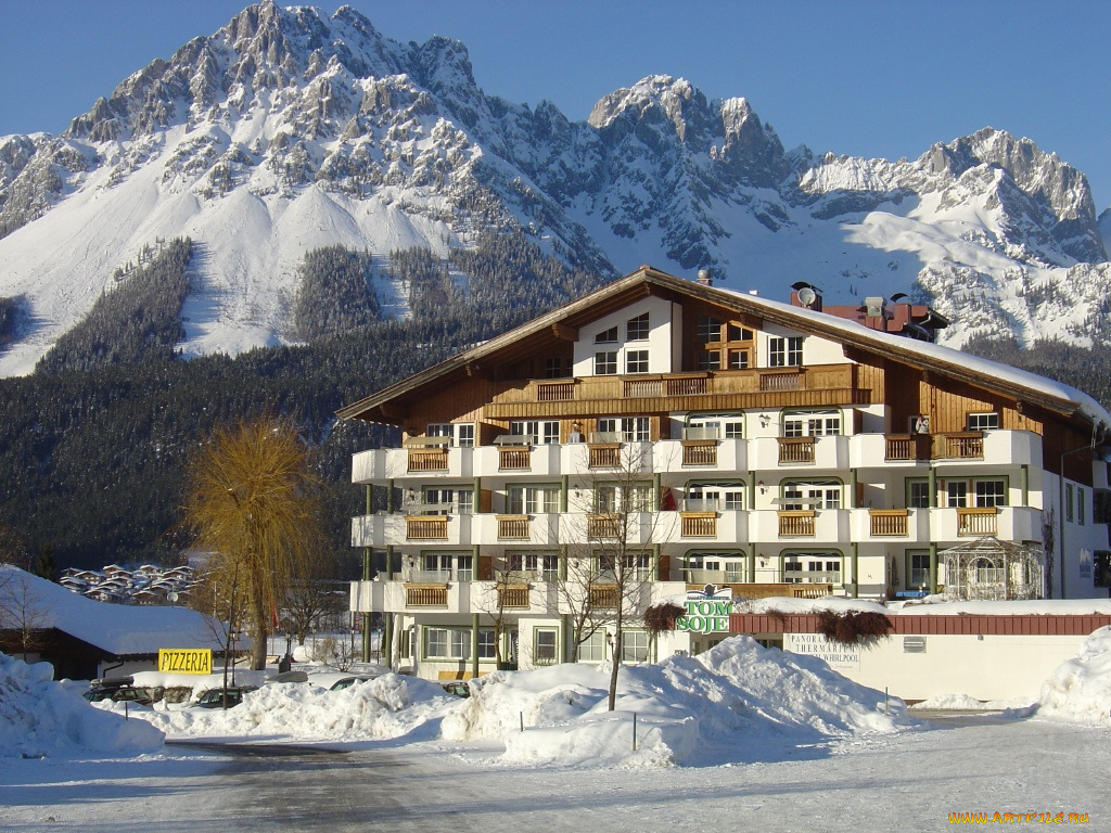 sankt, johann, in, tirol, города, здания, дома