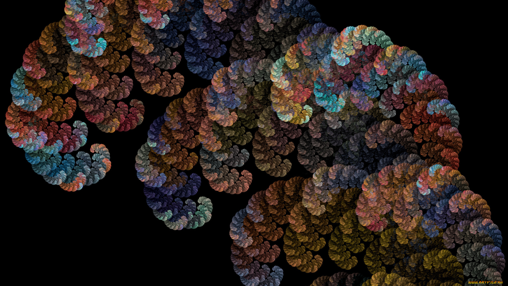 3д, графика, fractal, фракталы, фон, узор