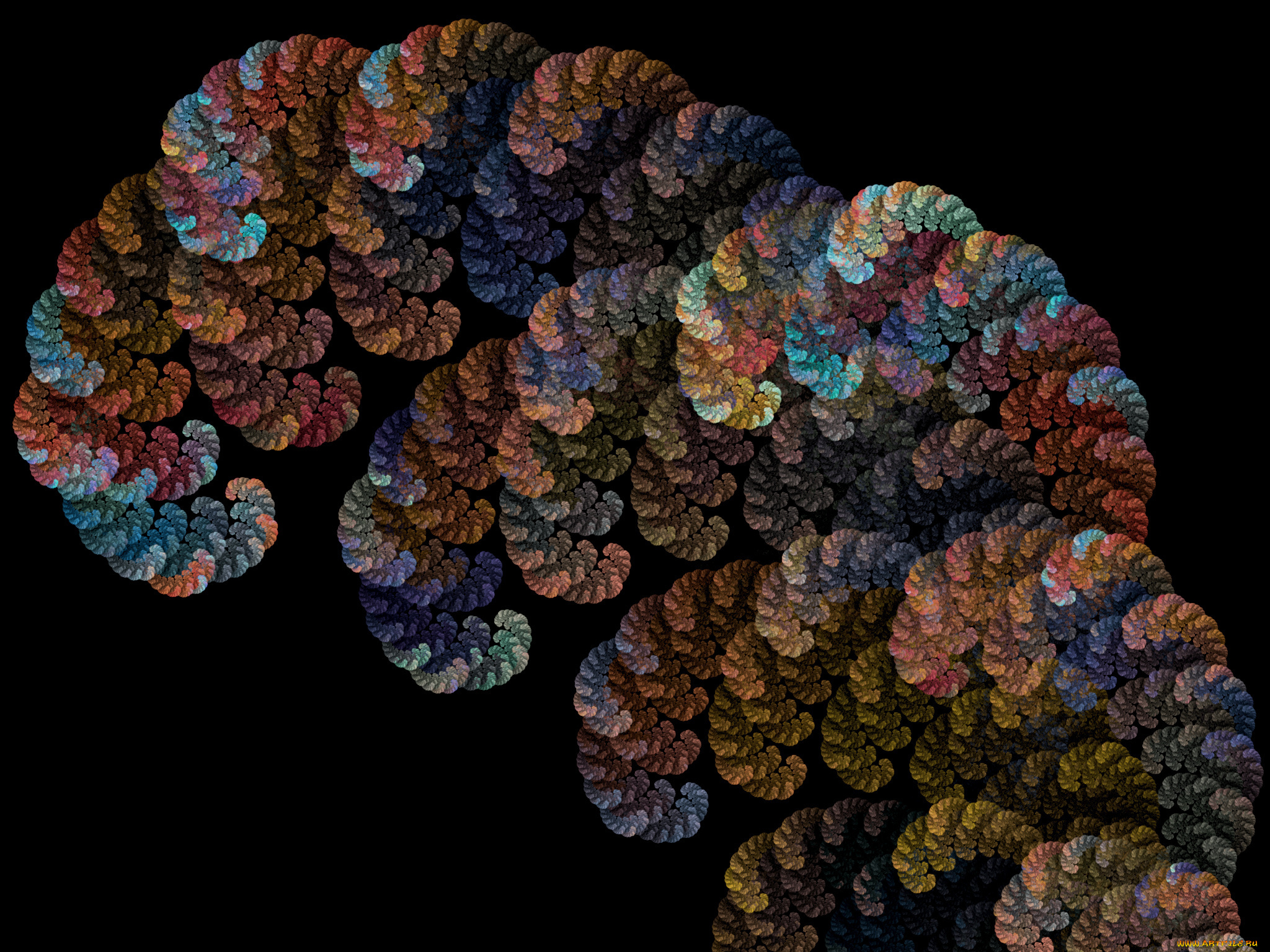 3д, графика, fractal, фракталы, фон, узор