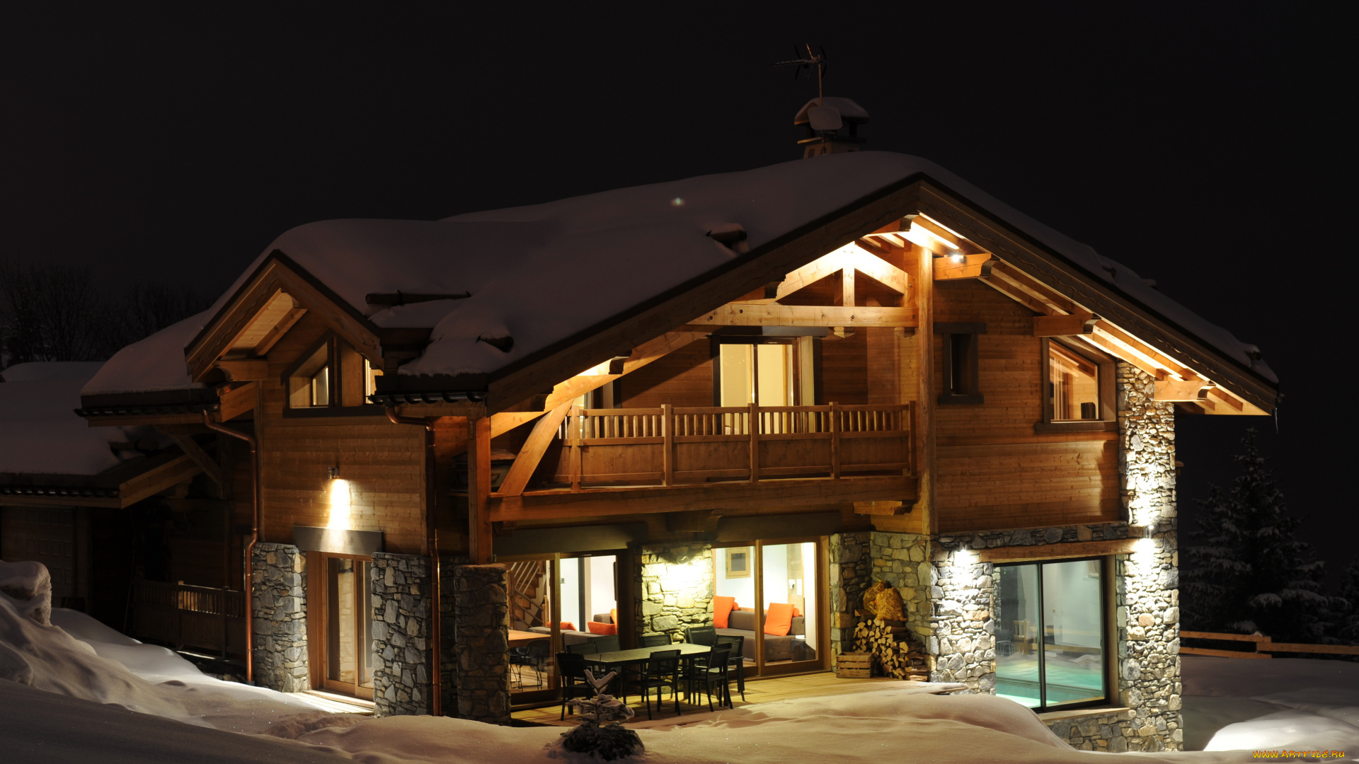 courchevel, франция, города, здания, дома, дом, зима, снег