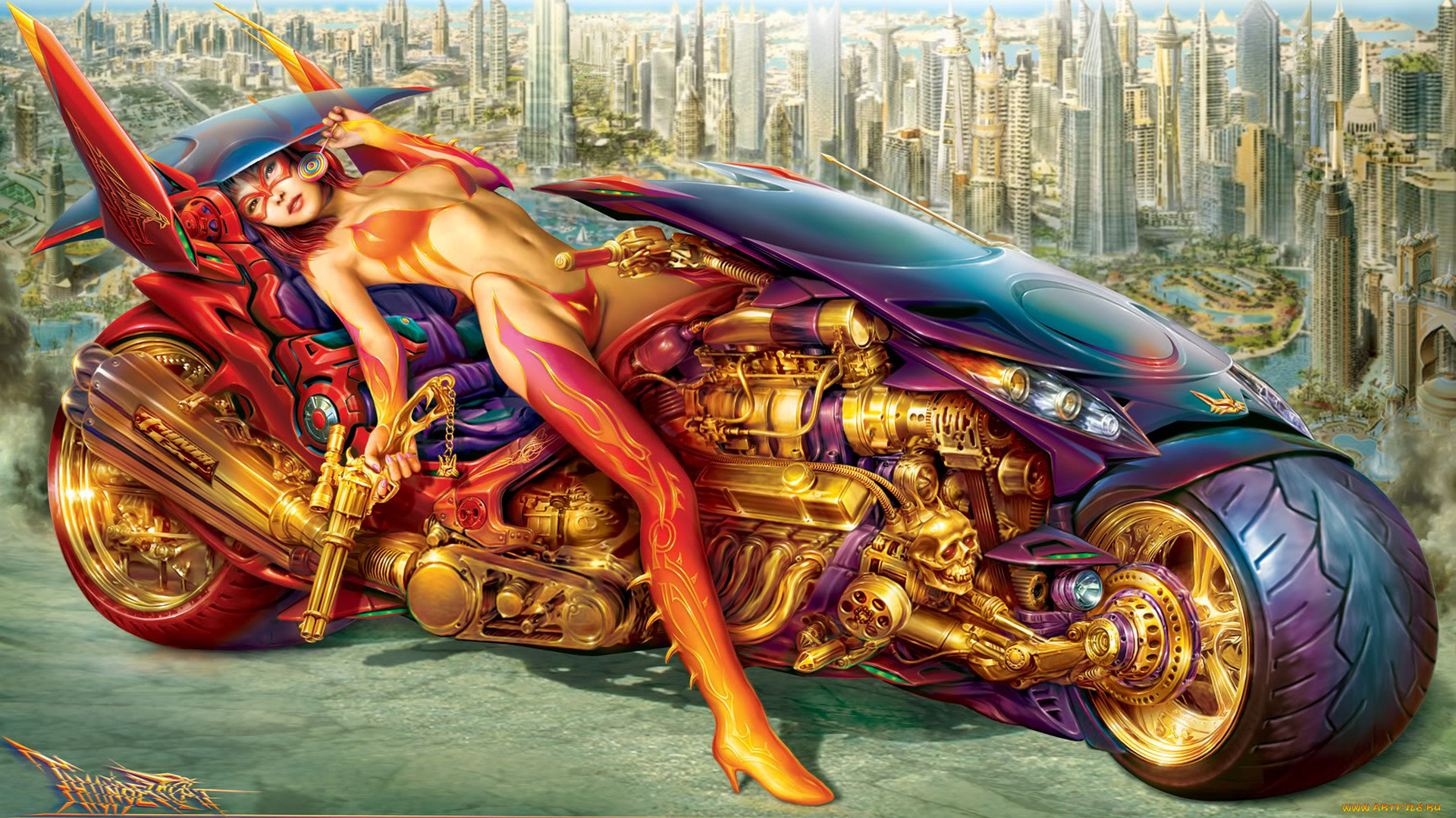 фэнтези, девушки, мото