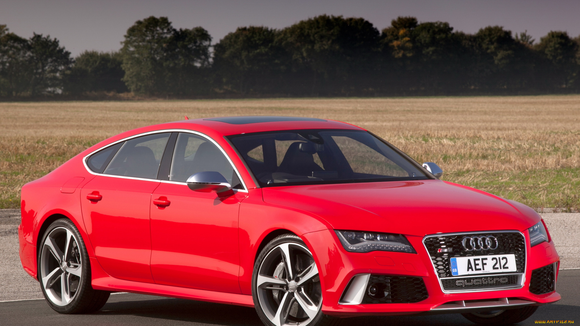 автомобили, audi, sportback, красный, 2013, uk-spec, rs7